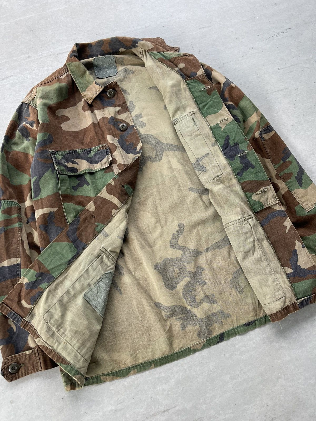 Vintage 🔥VINTAGE USMC CAMOUFLAGE PATTERN COMBAT WOODLAND JACKET Size US M / EU 48-50 / 2 - 8 Thumbnail