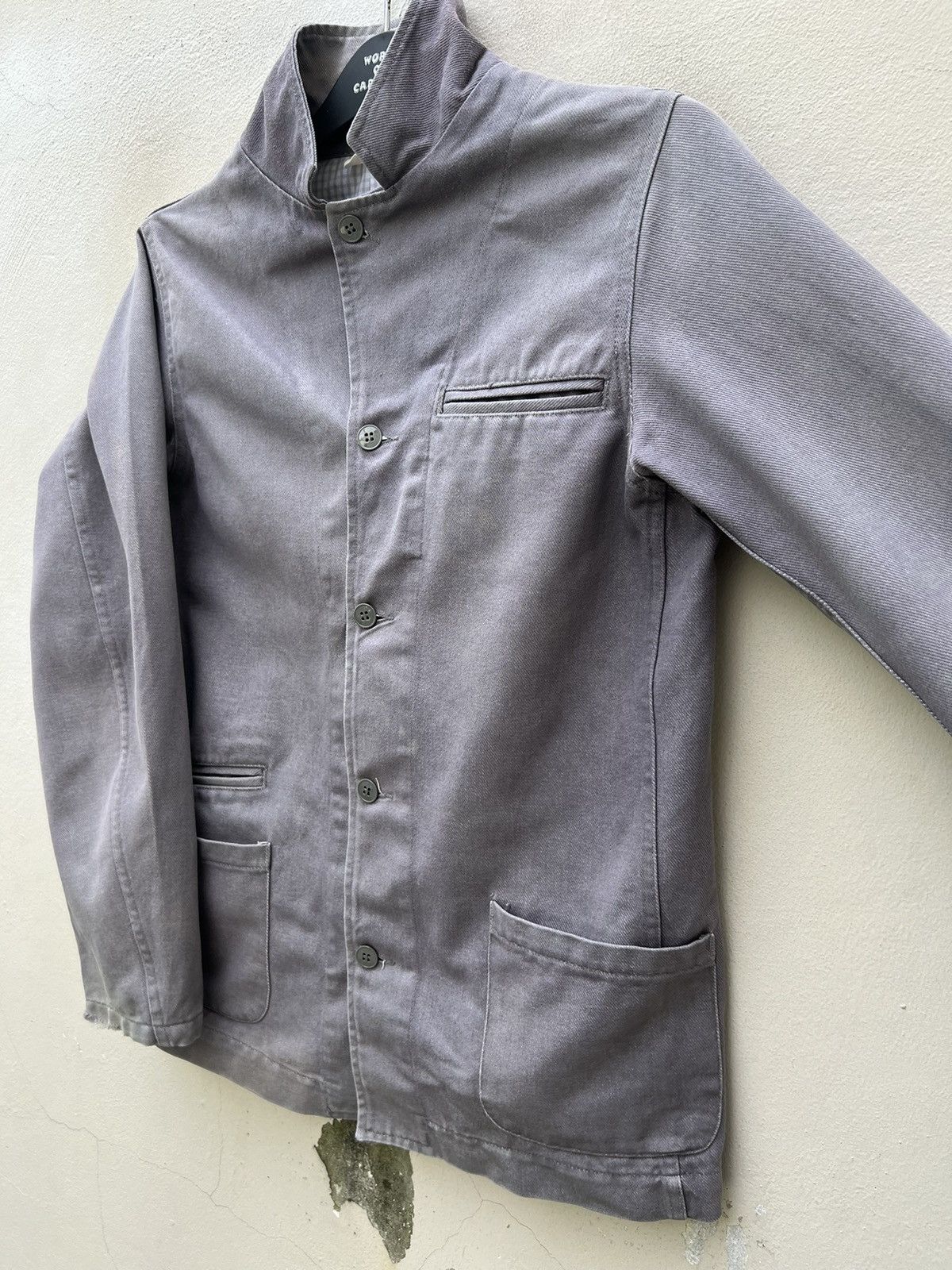 Danton Vintage Danton France Sun Fade Grey Nehru Collar Work Jacket Size US M / EU 48-50 / 2 - 9 Thumbnail