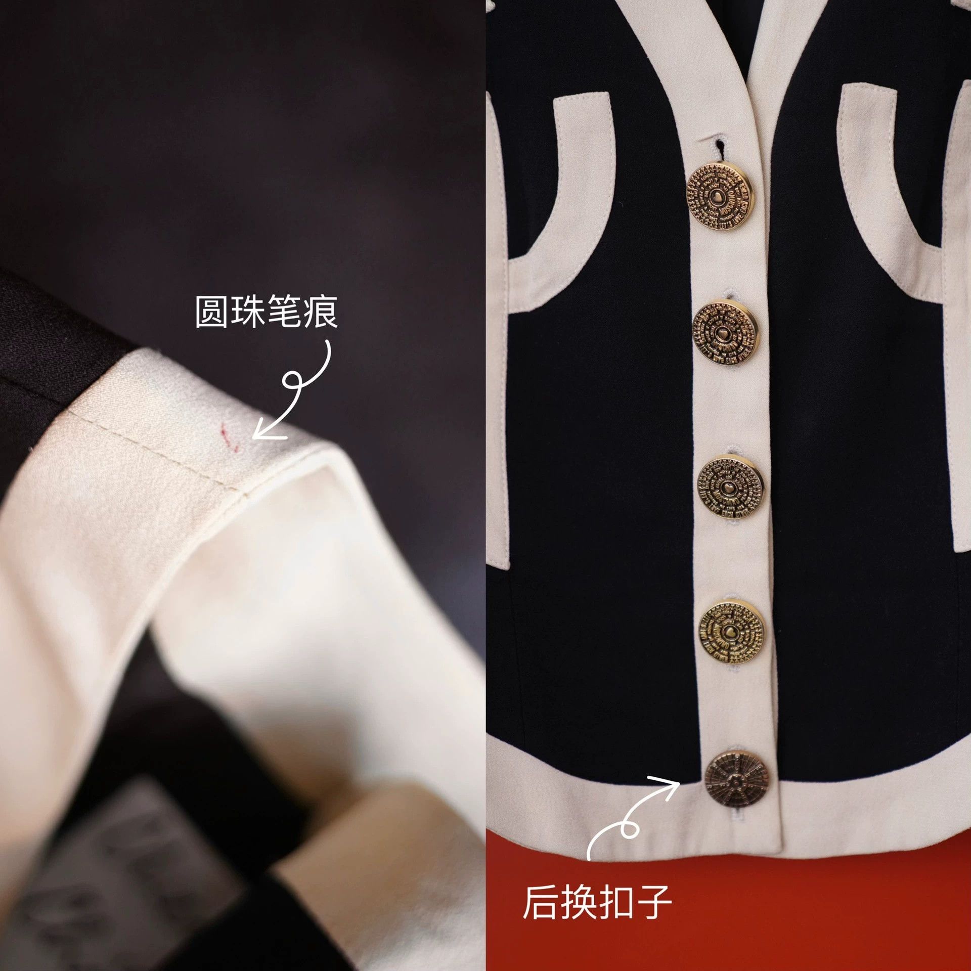 Moschino Moschino 90s Black White Colorblock Slim Thin Blazer Women's M Size M / US 6-8 / IT 42-44 - 9 Thumbnail