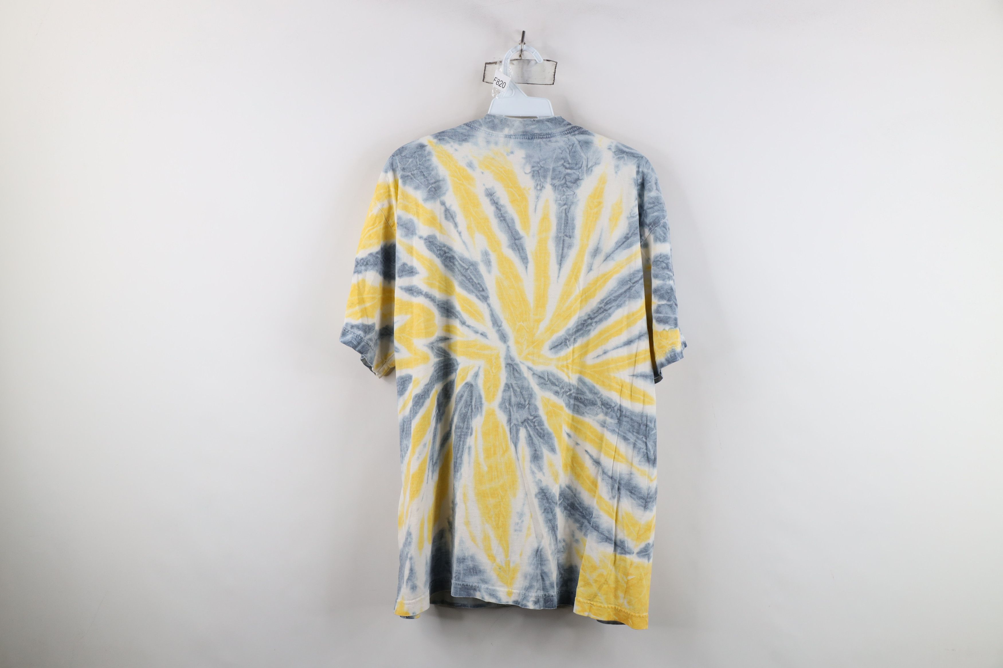 Vintage Vintage 90s Tie Dye University of Michigan Block M T-Shirt Size US L / EU 52-54 / 3 - 12 Thumbnail