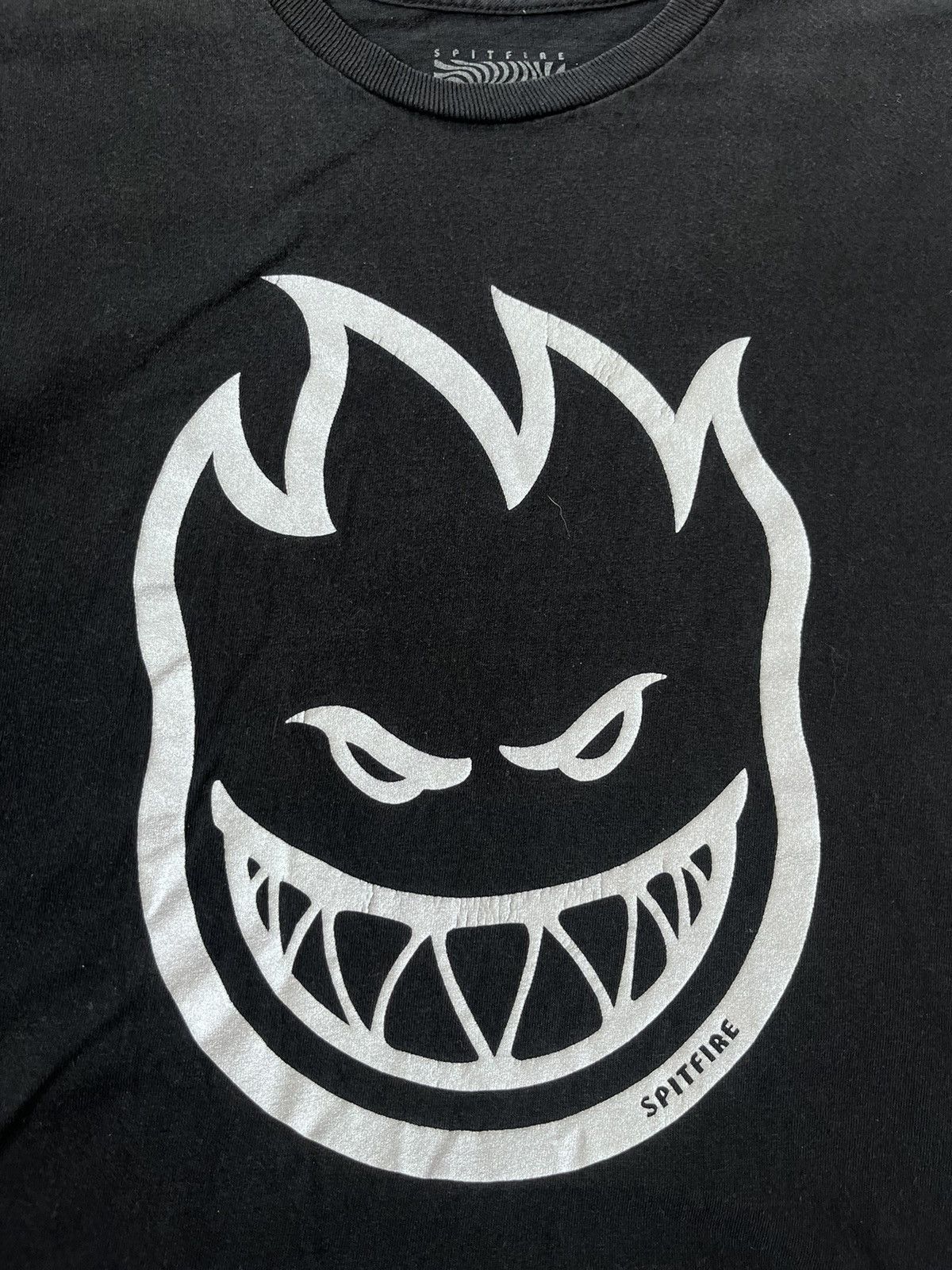 Spitfire Vintage Y2K Skater Spitfire Wheels Silver Logo Flamehead Tee Size US M / EU 48-50 / 2 - 2 Thumbnail