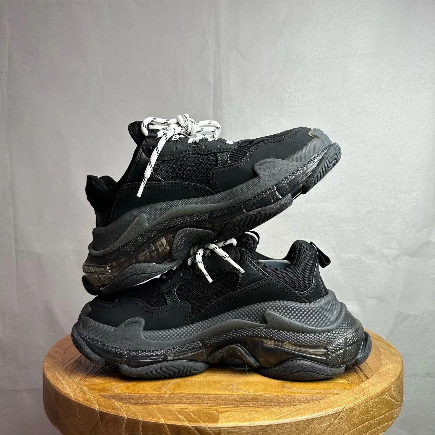 Balenciaga Balenciaga Triple S Black 37 98 New Box & Dust Bag Size US 6 / IT 36 - 3 Thumbnail