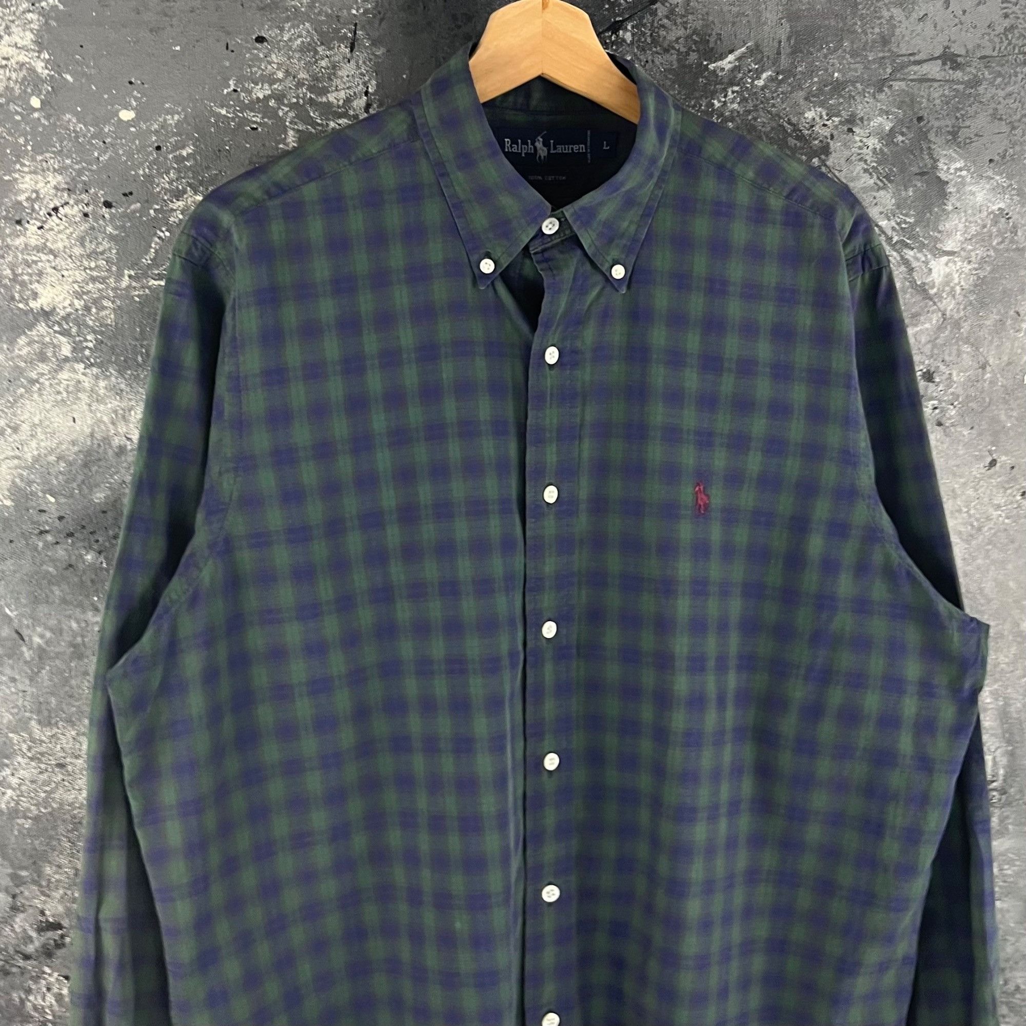 Polo Ralph Lauren × Vintage Vintage 90’s Polo button shirt Size US L / EU 52-54 / 3 - 2 Thumbnail
