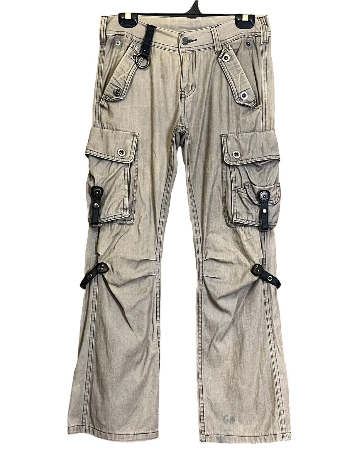 Tornado Mart SICK🔥VINTAGE TORNADO MART JAPAN BONDAGE STRAP FLARE PANT Size US 30 / EU 46 - 1 Thumbnail