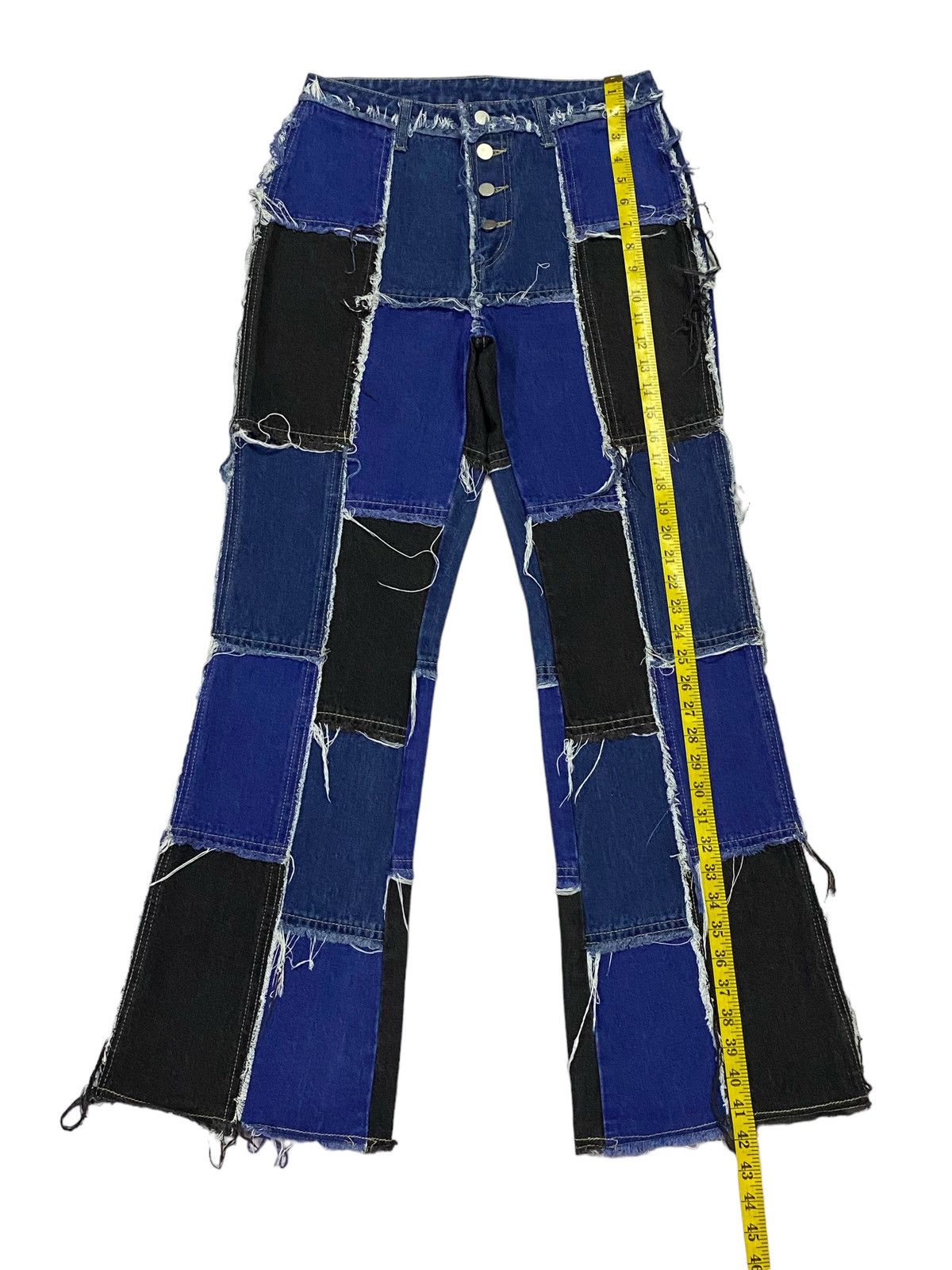 Japanese Brand Japanese Brand Patchwork High Waish Button fly Splied Jeans Size 28" / US 6 / IT 42 - 6 Thumbnail