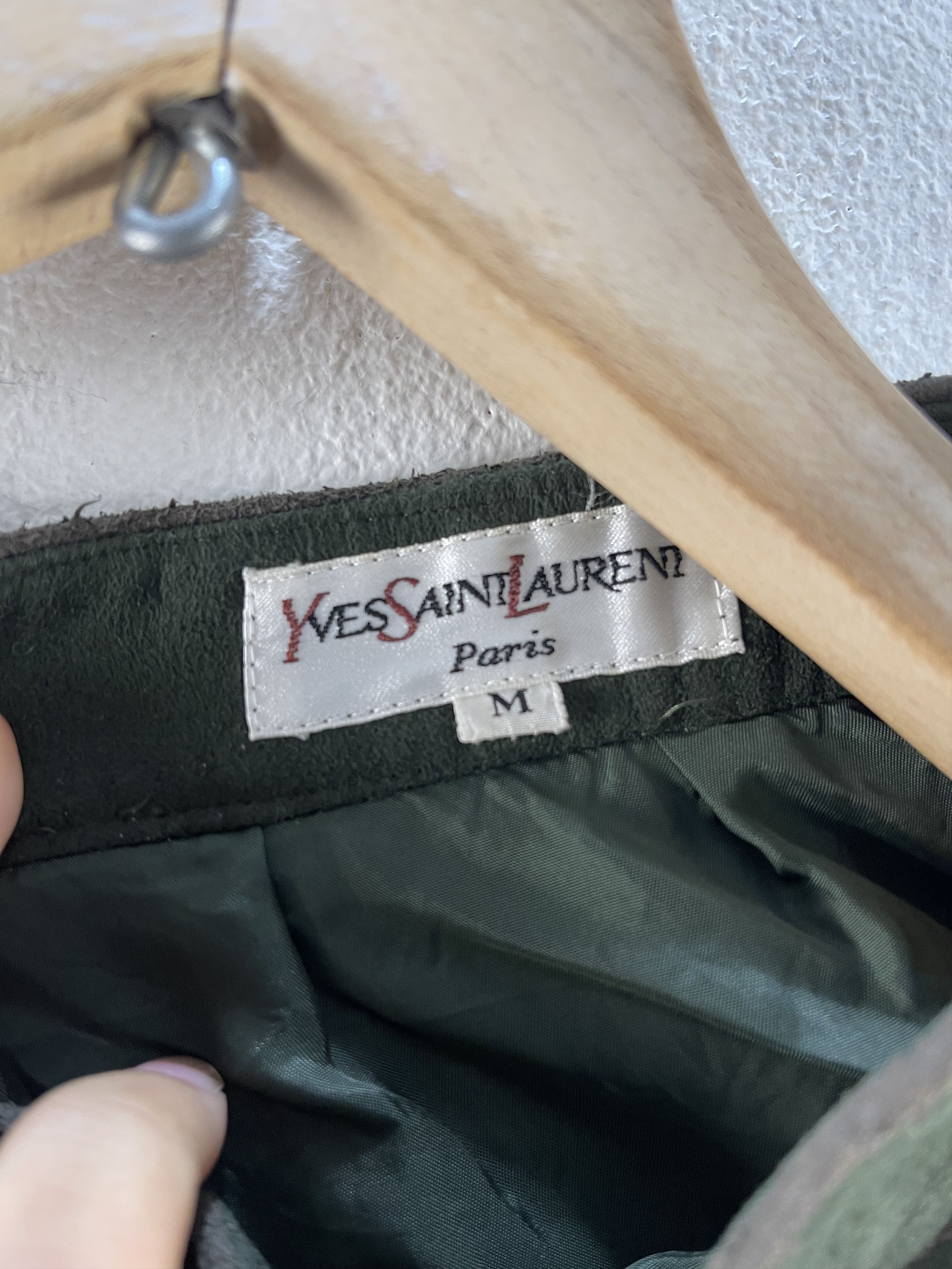 Yves Saint Laurent Vintage Green Yves Saint Laurent Midi Skirt Size 24" / US 00 / IT 34 - 7 Thumbnail