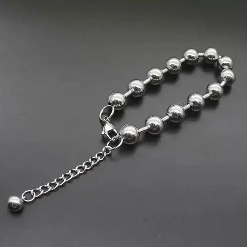 VIBE Ball Chain Bracelet 2000s Chrome Y2K Punk Skater Grunge Size ONE SIZE - 4 Thumbnail