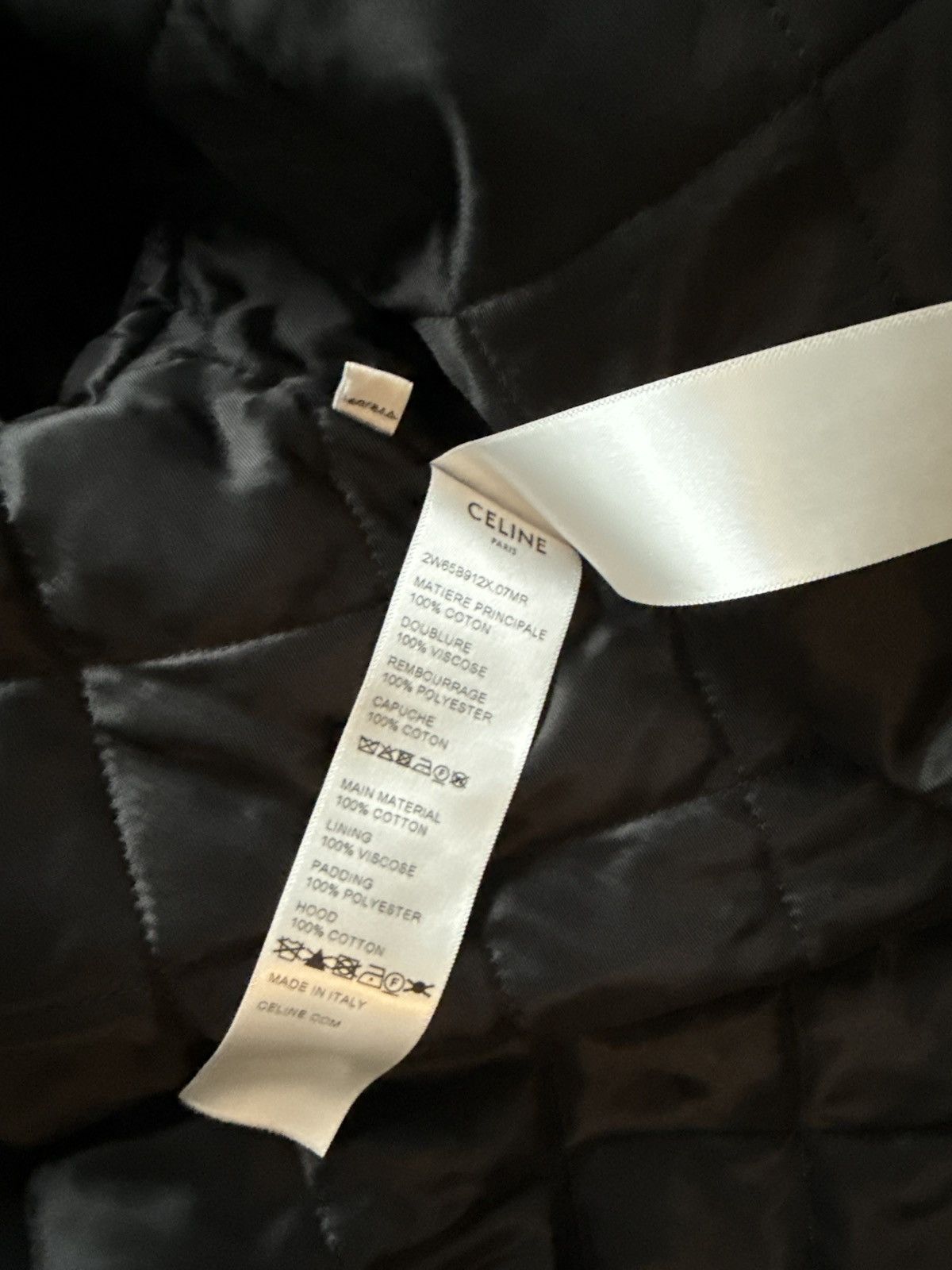Celine Hooded Overshirt in checked cotton Navy Size US S / EU 44-46 / 1 - 6 Thumbnail