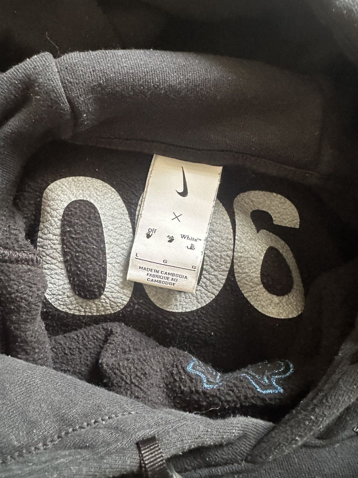 Nike × Off-White OFF-WHITE x Nike 006 Fleece Hoodie Black Size US L / EU 52-54 / 3 - 3 Thumbnail