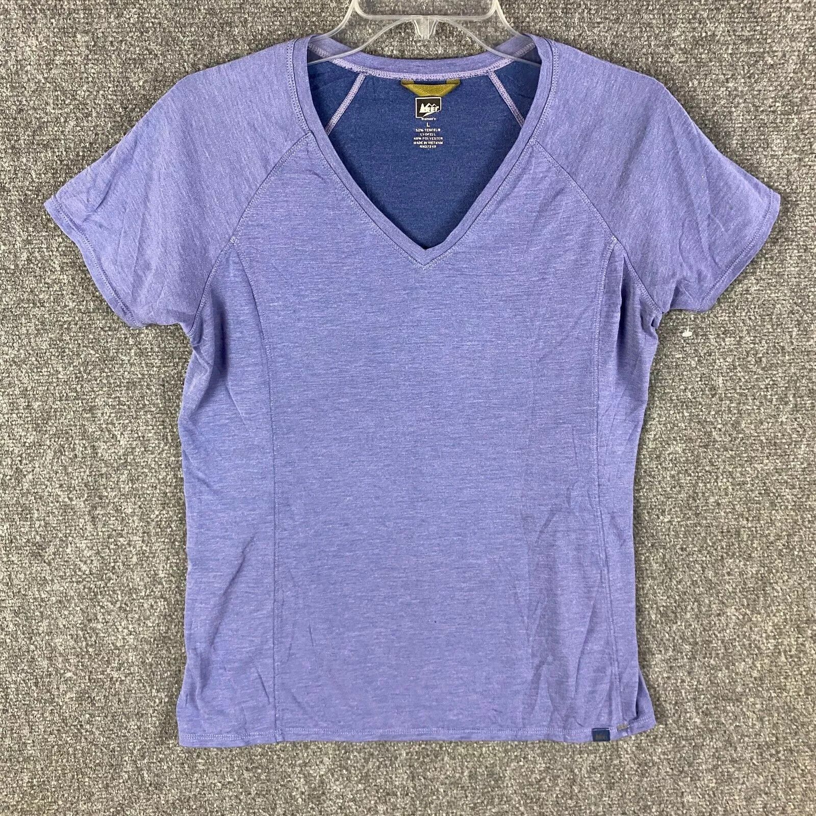 Rei REI Top Women's Large Tencel Lyocell Blend Short Sleeve L Size L / US 10 / IT 46 - 1 Thumbnail