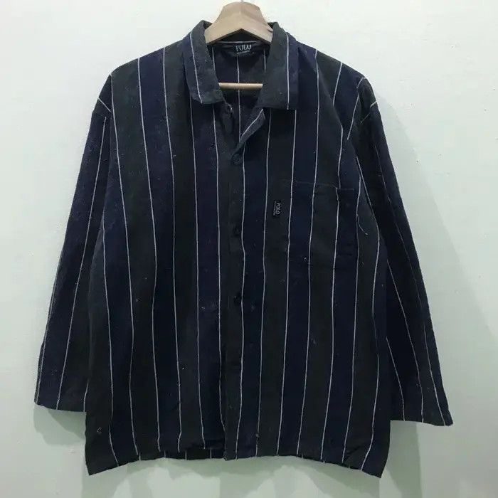 Flannel Polo Stripe Design Flannel Shirt Size US M / EU 48-50 / 2 - 2 Thumbnail