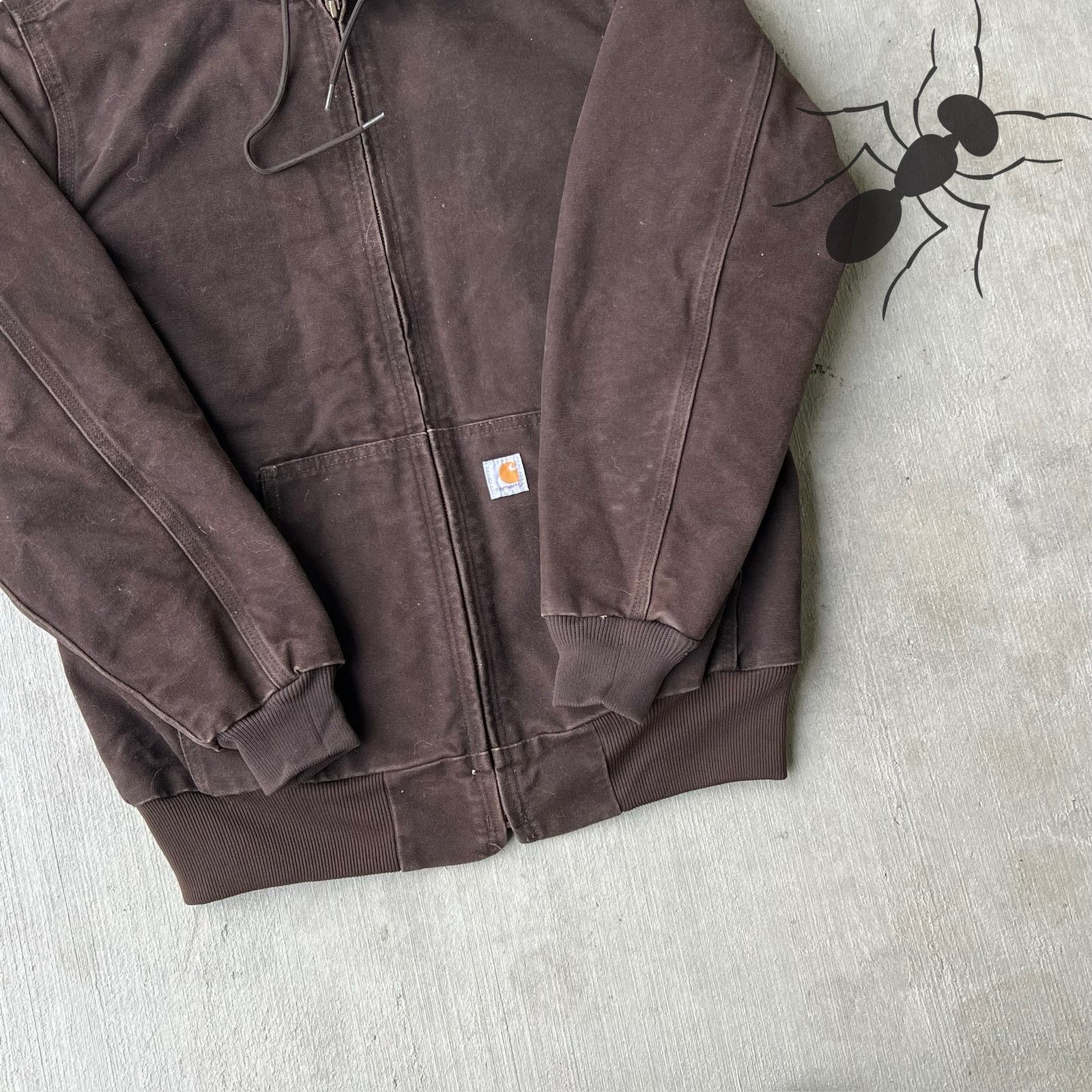 Carhartt × Vintage Carhartt WOMENS WJ130 DKB brown hooded work wear jacket Size US S / EU 44-46 / 1 - 2 Thumbnail