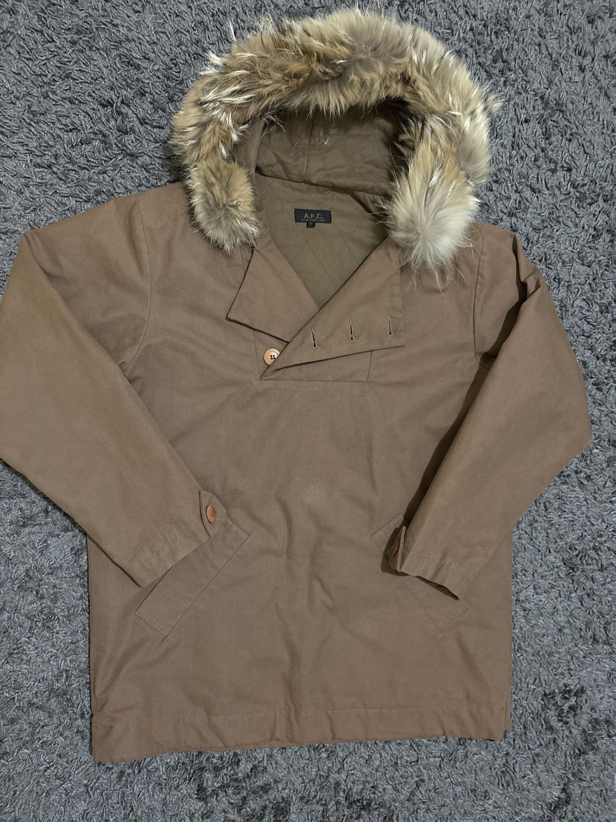A.P.C. Brown A.P.C Fur Hooded Jacket Size US M / EU 48-50 / 2 - 1 Thumbnail