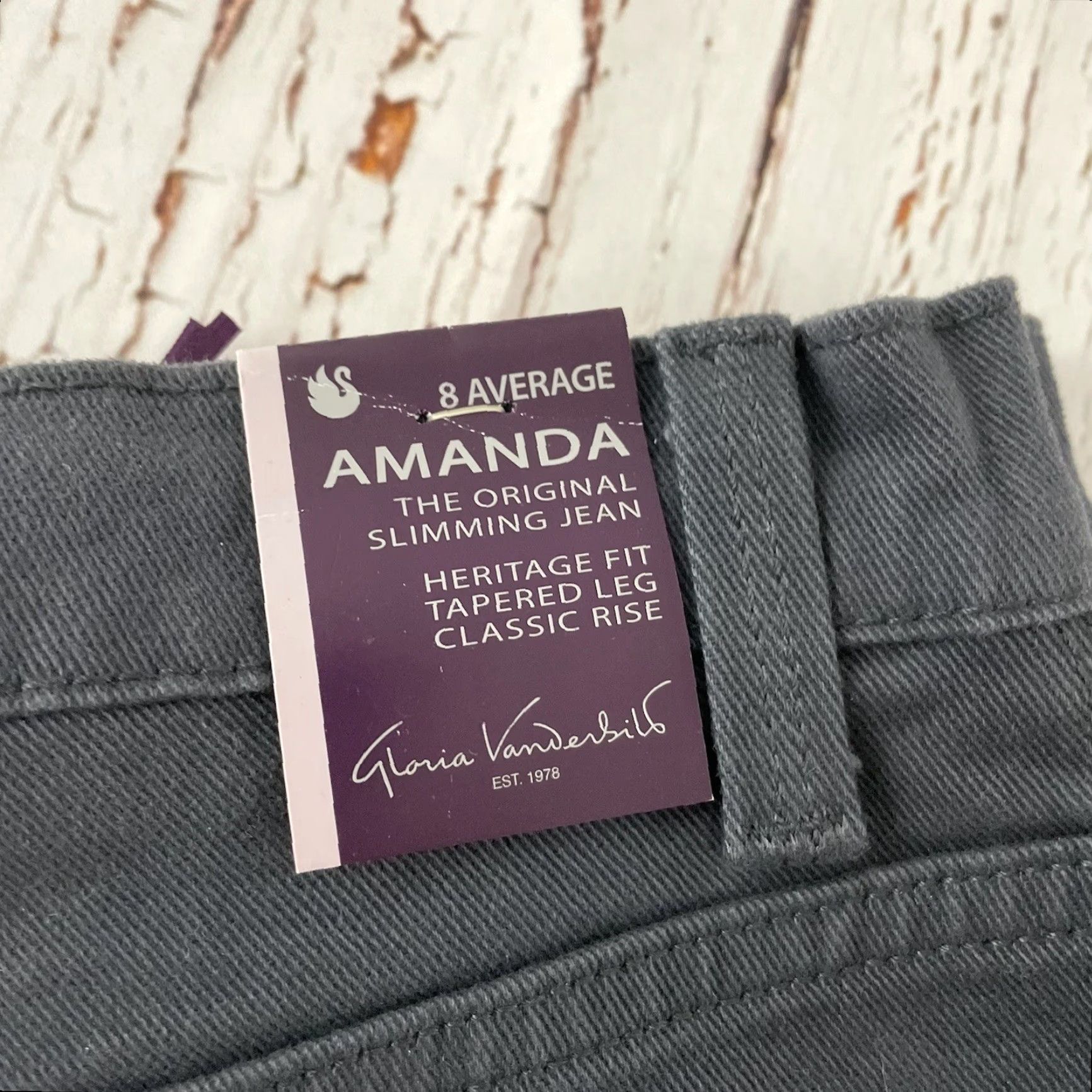 Gloria Vanderbilt VINTAGE Gloria Vanderbilt Amanda Slimming Heritage Fit Jeans Pants Women's 6 Gray Slimming Gloria Vanderbilt Amanda Jeans Pants Women 6 Gray Size 28" / US 6 / IT 42 - 3 Thumbnail