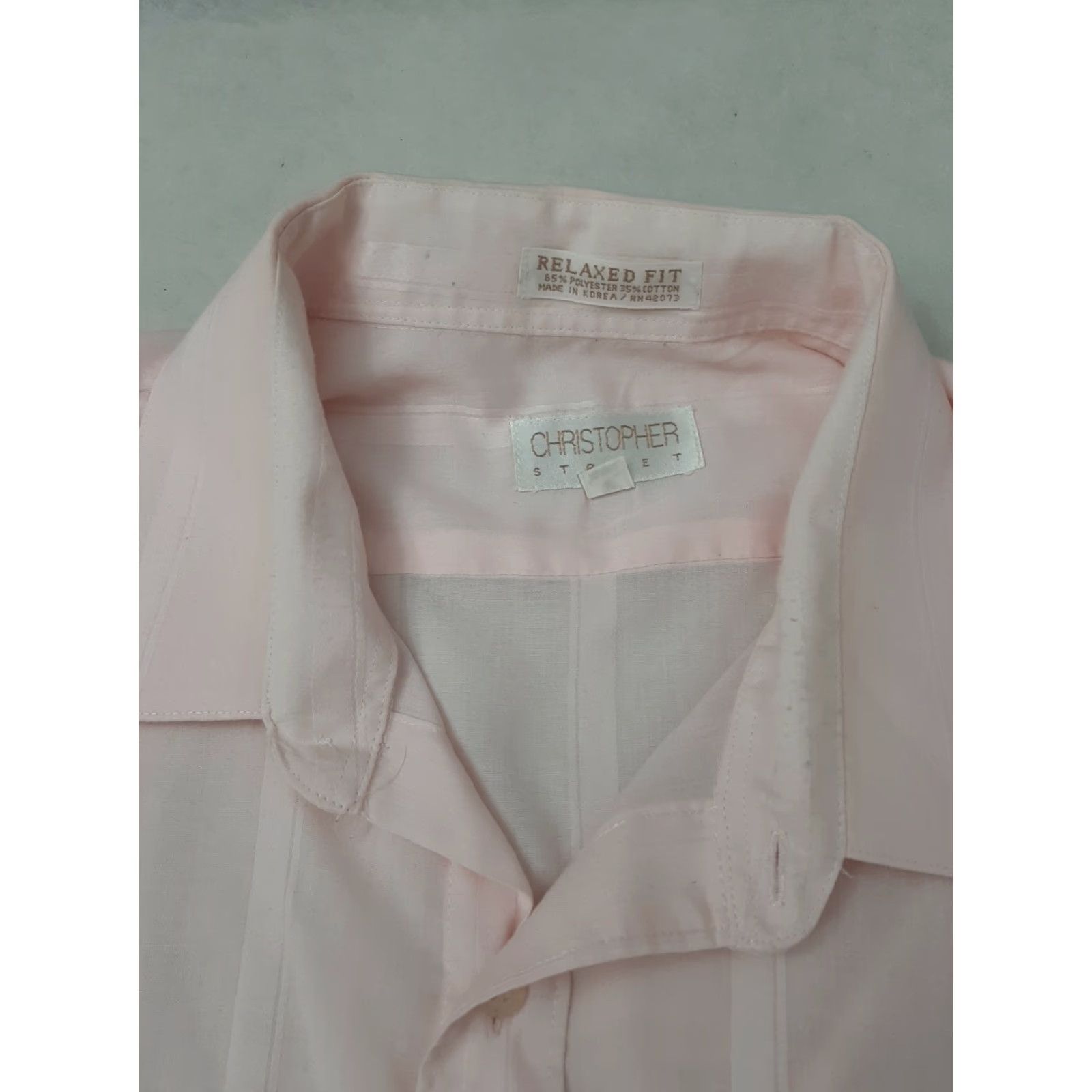 Pinko VINTAGE Christopher Street pink button down shirt relaxed fit 17 34/35 stain sale Men's Shirt Size US XL / EU 56 / 4 - 2 Thumbnail
