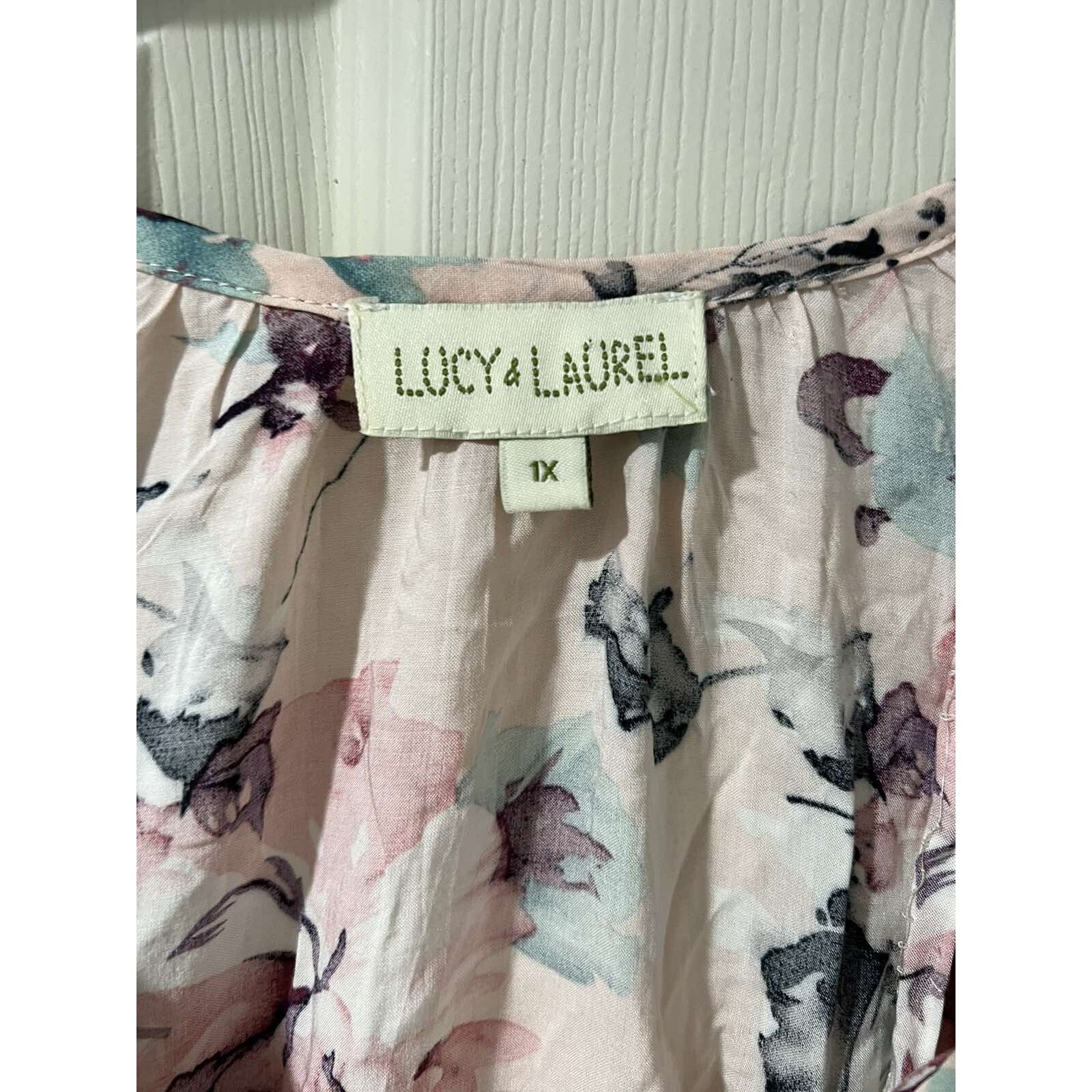 & Other Stories Lucy & Laurel Womens Floral V Neck Pullover Size 1X A003282 Size XL / US 12-14 / IT 48-50 - 6 Thumbnail