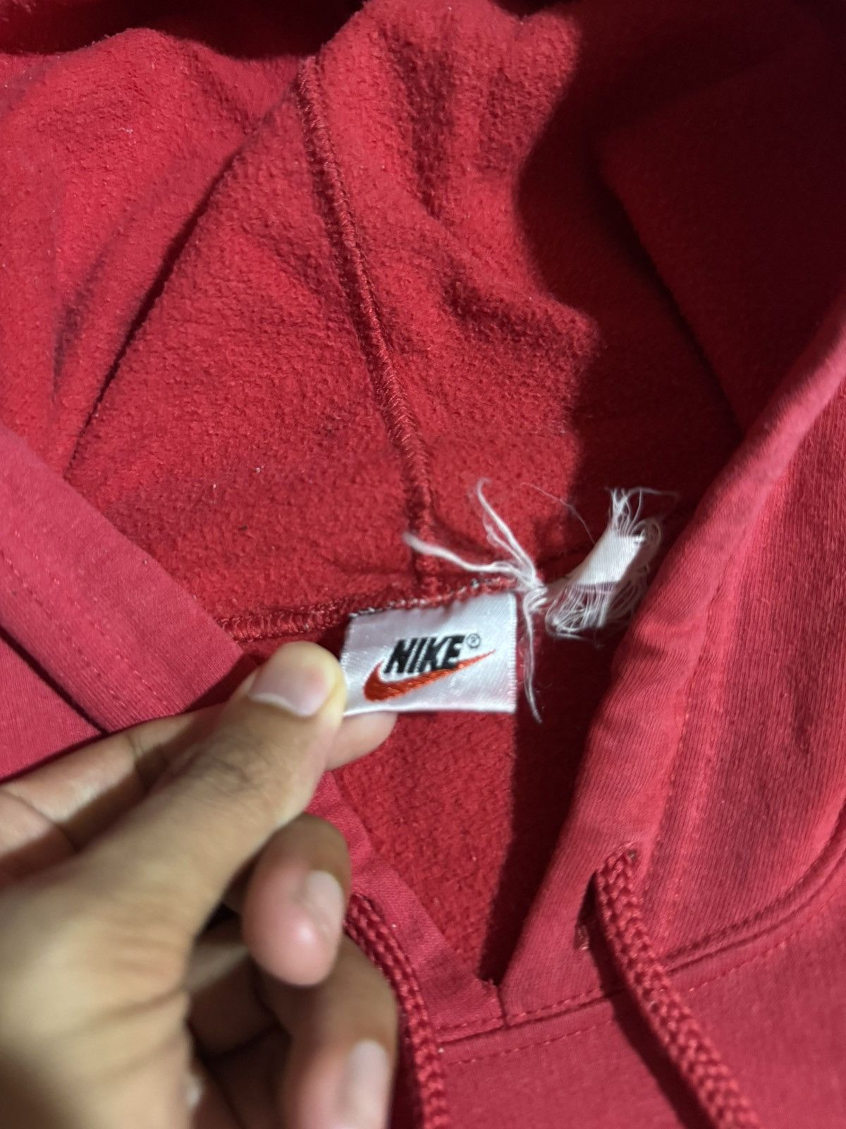 Nike Vintage 90s Nike Small Swoosh Pull Over Hoodie Size US L / EU 52-54 / 3 - 4 Thumbnail