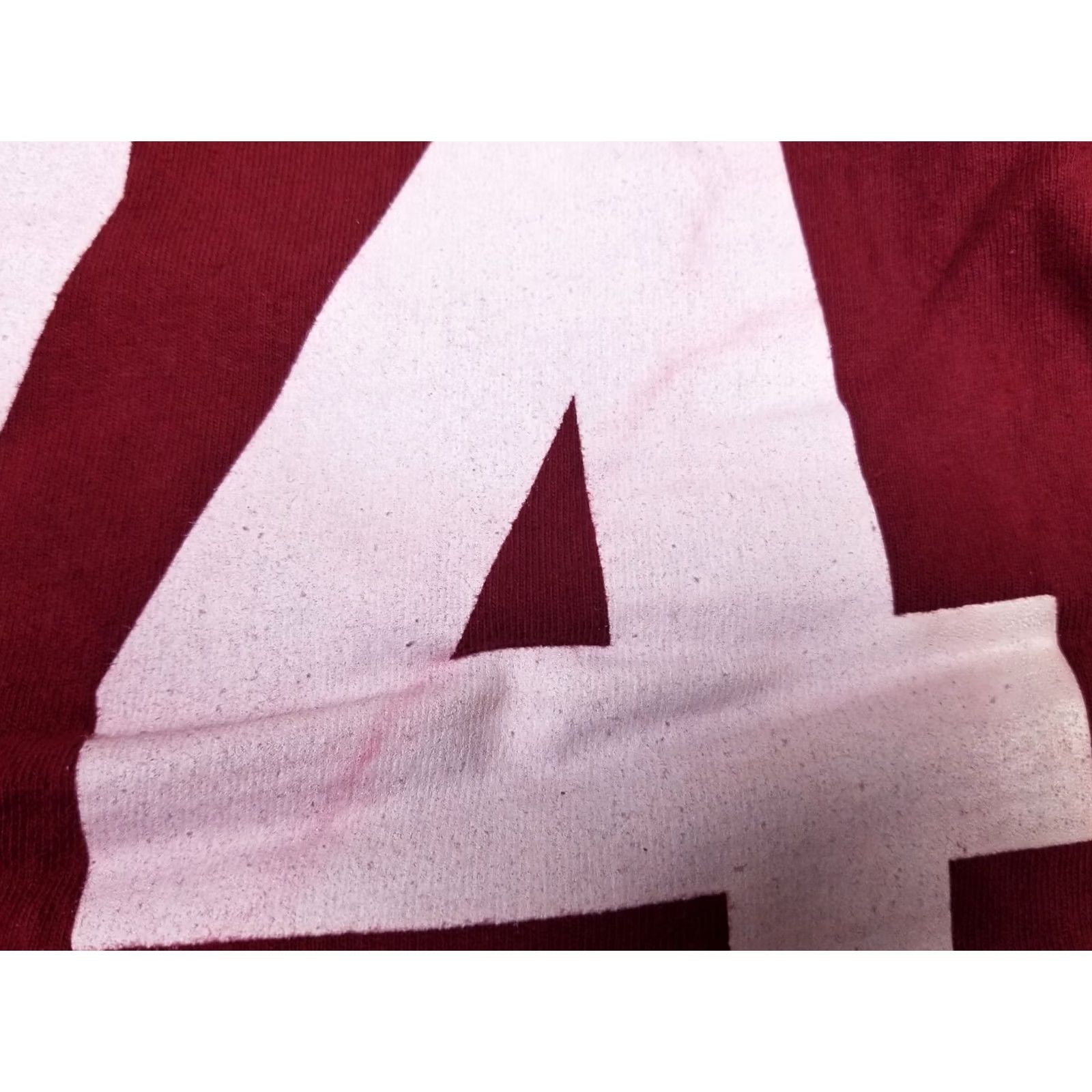 Champion VINTAGE Champion University of Fremont Cotton Football Jersey SZ M Shirt Men Burgundy USA 70s 26” Back 18” Chest Bar Blue Bar Size US M / EU 48-50 / 2 - 5 Thumbnail