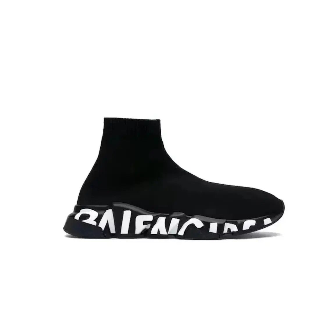 Balenciaga o1s1wg110824 Speed Recycled Knit Graffiti Sneaker Black Size US 6 / EU 39 - 1 Thumbnail