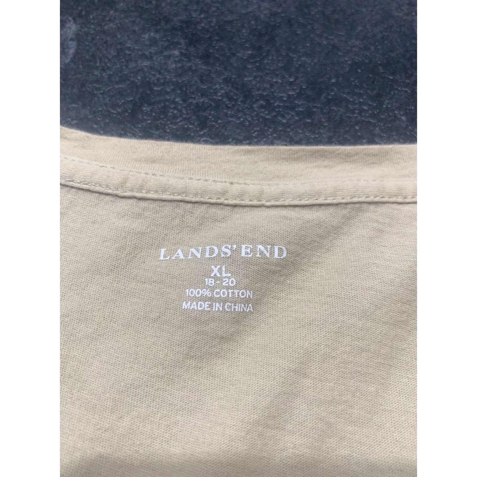 Lands' End Lands' End Women's Beige Polo Shirt Size XL 18-20 Preowned Size XL / US 12-14 / IT 48-50 - 6 Thumbnail