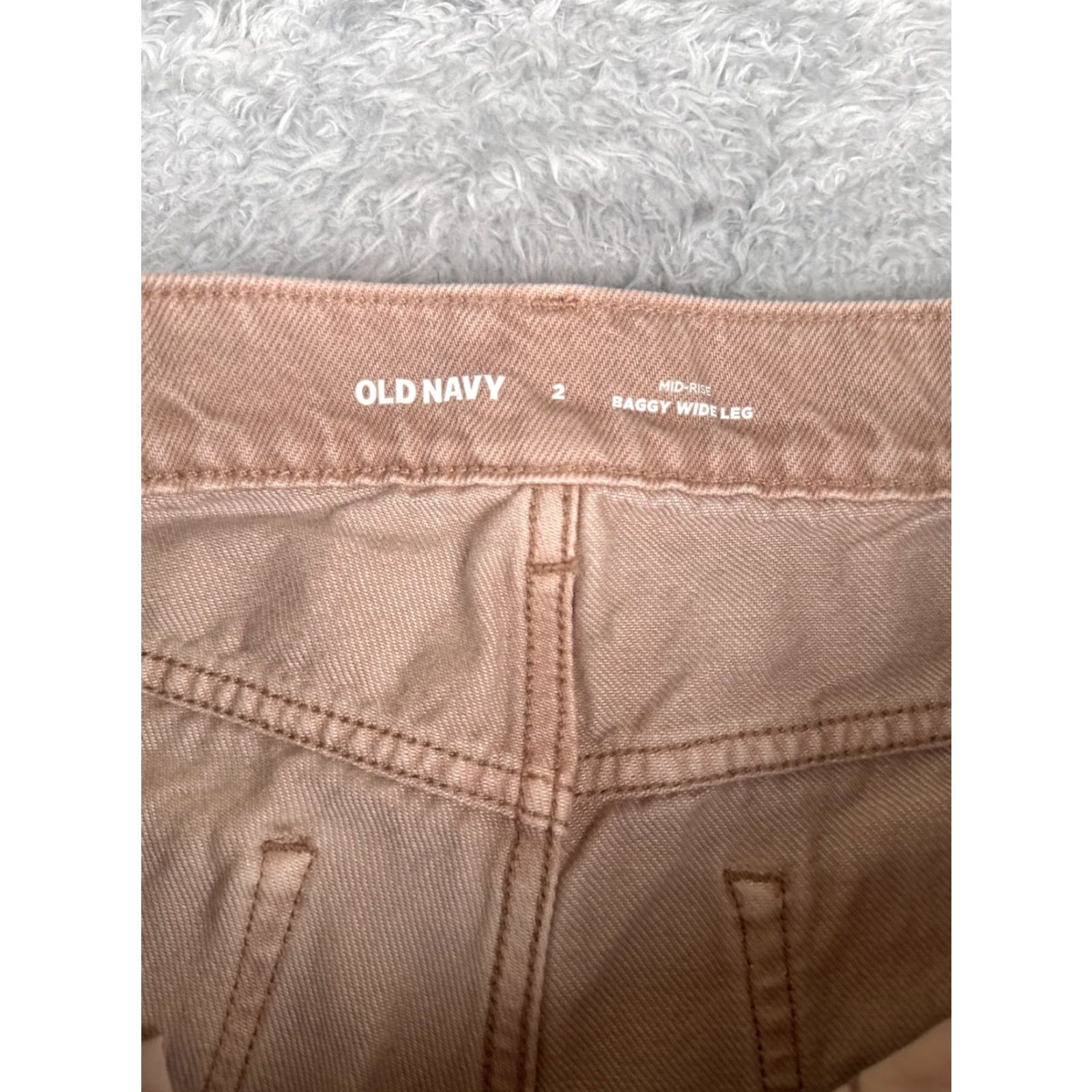 Old Navy Old Navy Jeans Womens 2 Pink Baggy Wide Leg Mid Rise Cotton Lyocell Blend 28x28 Size 26" / US 2 / IT 38 - 6 Thumbnail