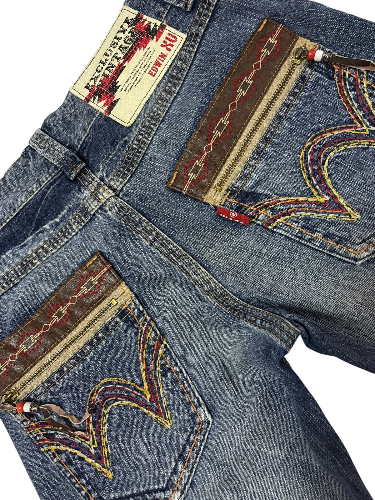 Edwin Vtg Edwin XV Faded Short Jeans Size US 31 - 4 Thumbnail
