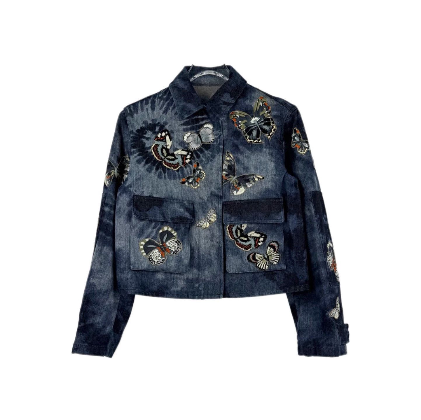 Valentino Valentino Butterfly Embroidery Denim Jacket Size S / US 4 / IT 40 - 1 Thumbnail