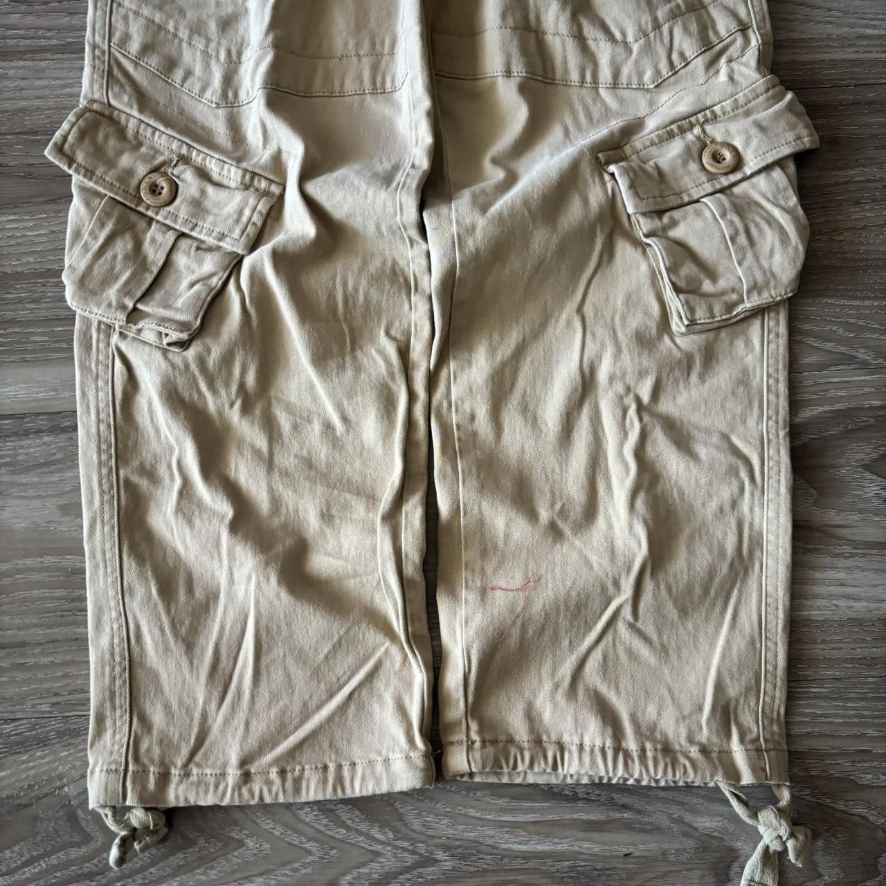 Vintage Crazy Vintage Y2K/2000s Khaki Tan Streetwear Skater Double Cargo Pants! 29x30 Size US 29 - 6 Thumbnail