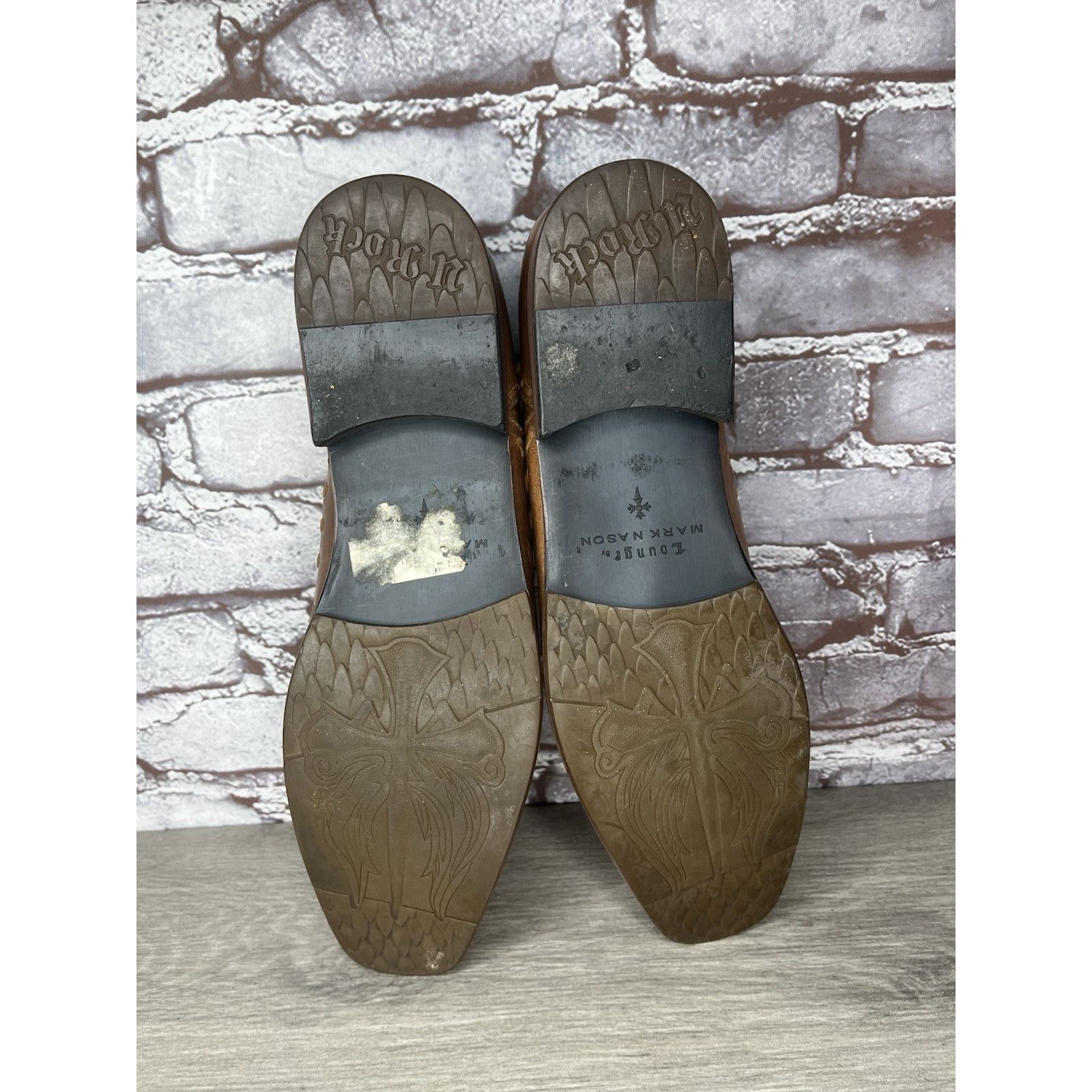 Mark Nason Lounge Mark Nason Brown Leather Square Toe Loafers Dress Sho Size US 11 / EU 44 - 21 Thumbnail
