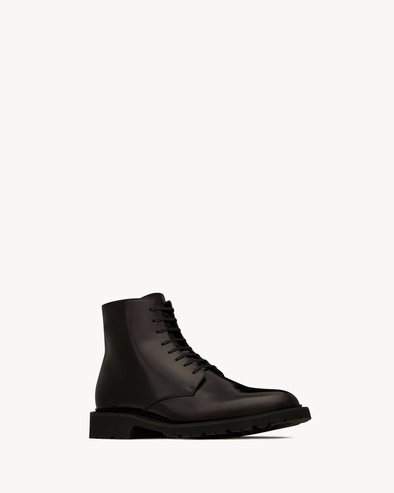 Saint Laurent Paris o1b1hav111125 Army Boots in Smooth Leather in Black Size US 9 / EU 42 - 1 Thumbnail