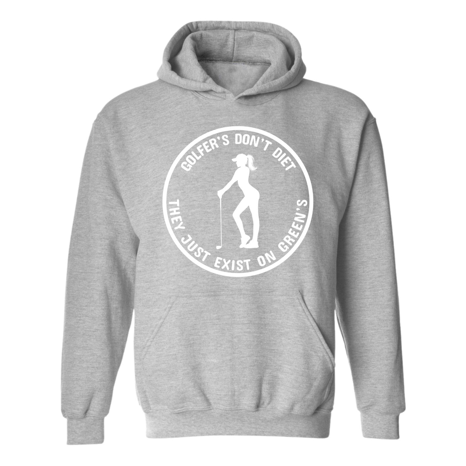 Gildan Golf Hoodie Golfers Dont Diet Funny WOMAN Golfer Sweatshirt Size US L / EU 52-54 / 3 - 10 Thumbnail