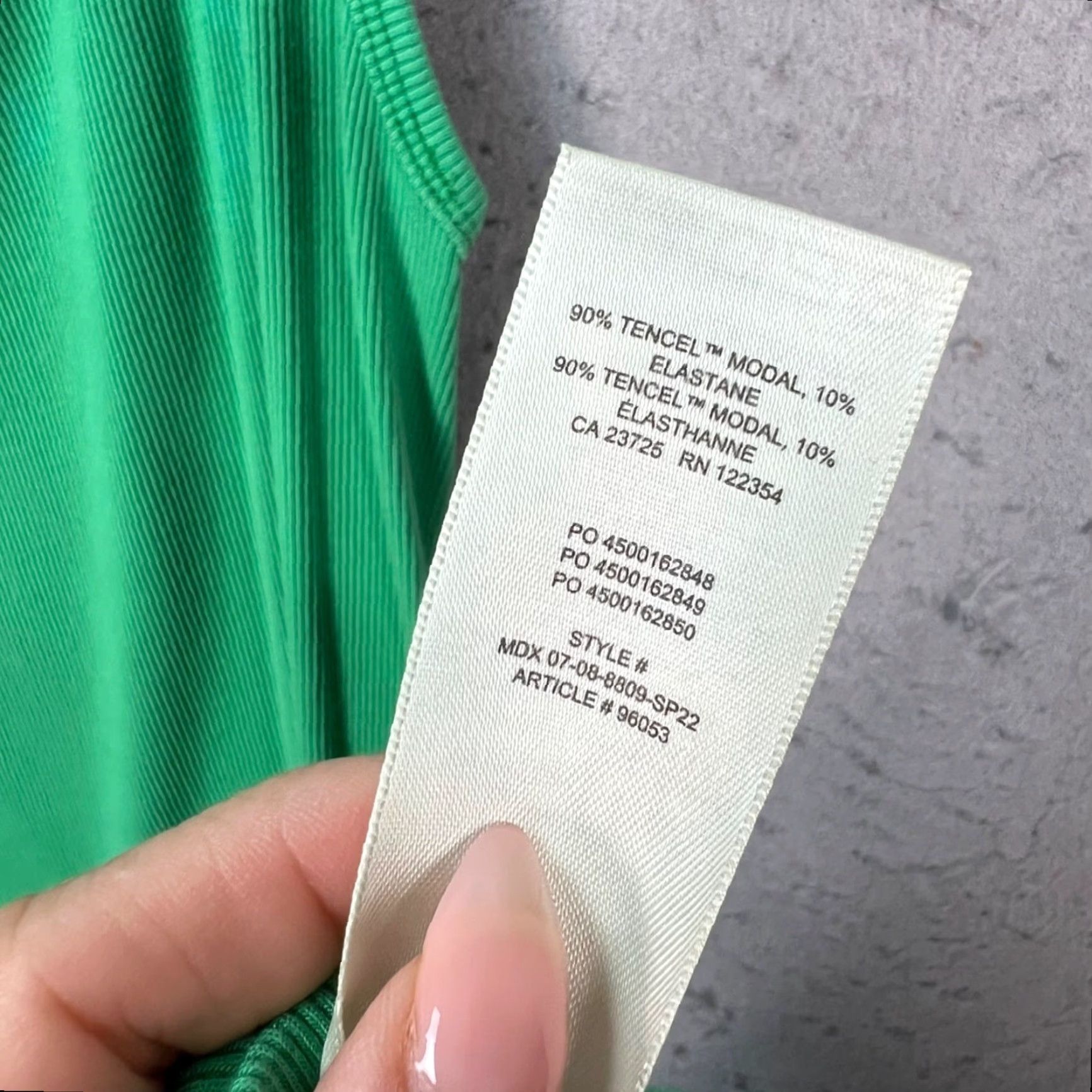 Vintage Wilfred Free Womens Tank Dress L Green Midi Sleeveless Tencel Blend Modal Ribbed Casual Spring Summer Dress Size L / US 10 / IT 46 - 4 Thumbnail