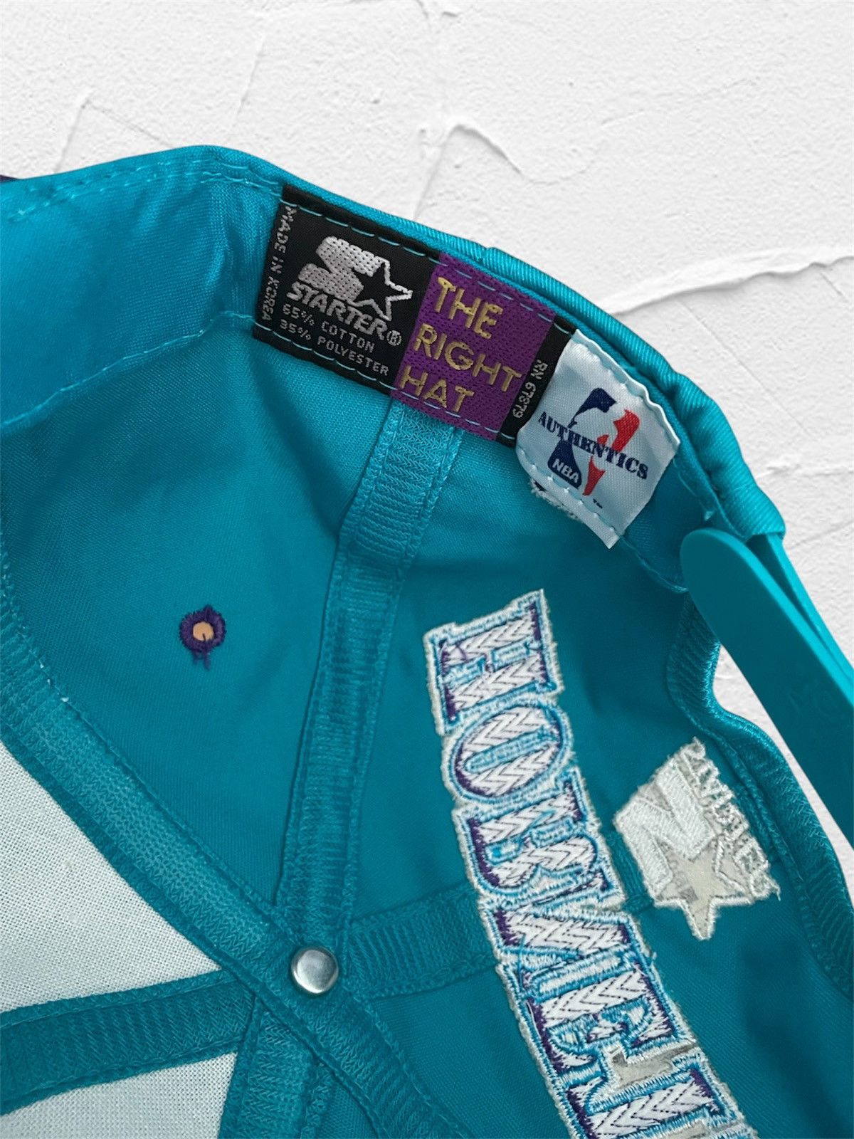 Starter Vintage 90s Starter Charlotte Hornets Snapback Made In Korea Size ONE SIZE - 5 Thumbnail
