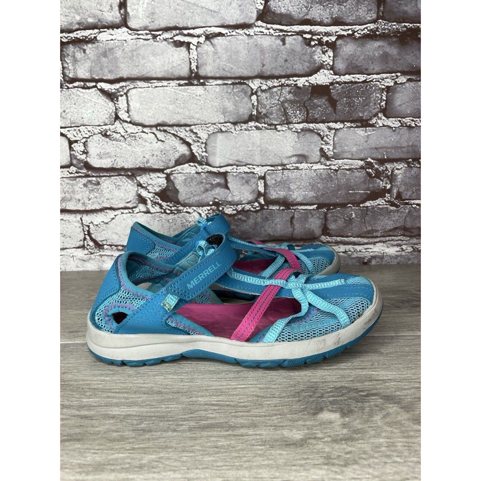 Merrell Merrell 61594 Blue Textile Synthetic Mesh Maryjane Strap Sho Size US 5 / IT 35 - 3 Thumbnail