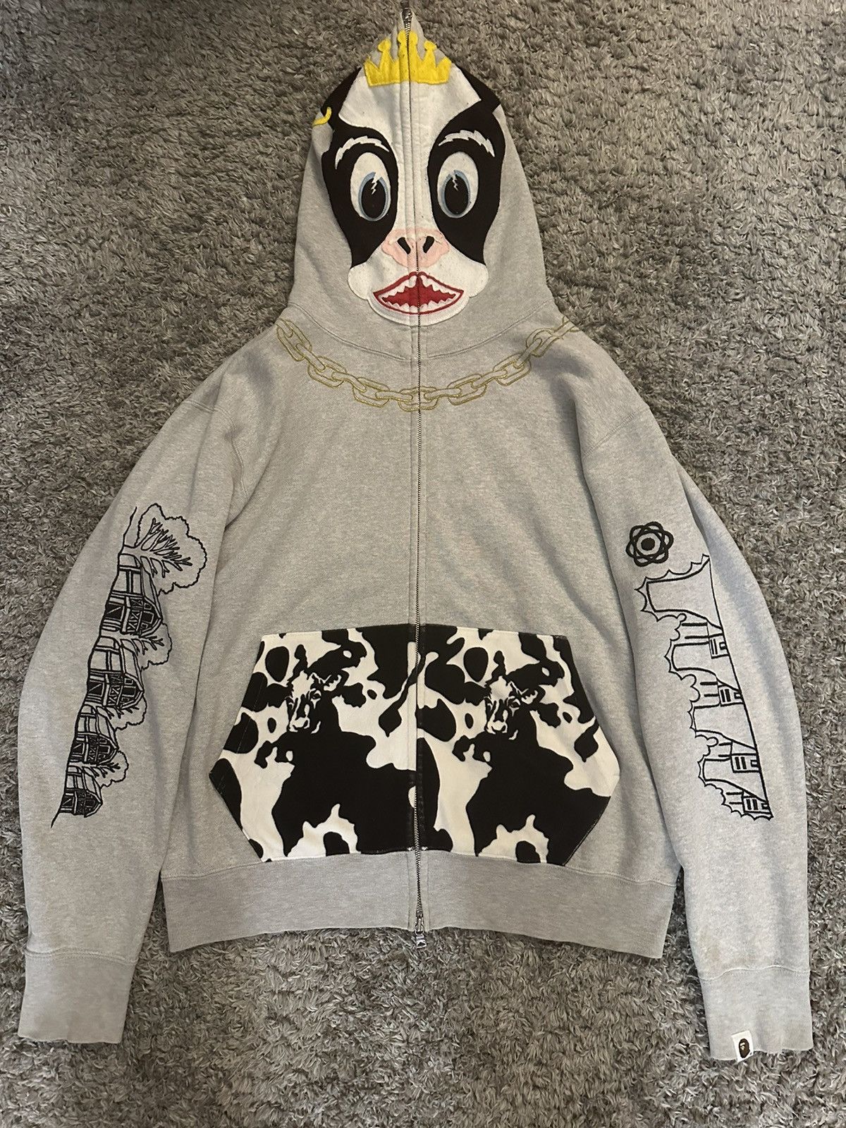 Bape × Nigo Holstein Cow Full Zip Hoodie Size US M / EU 48-50 / 2 - 1 Thumbnail
