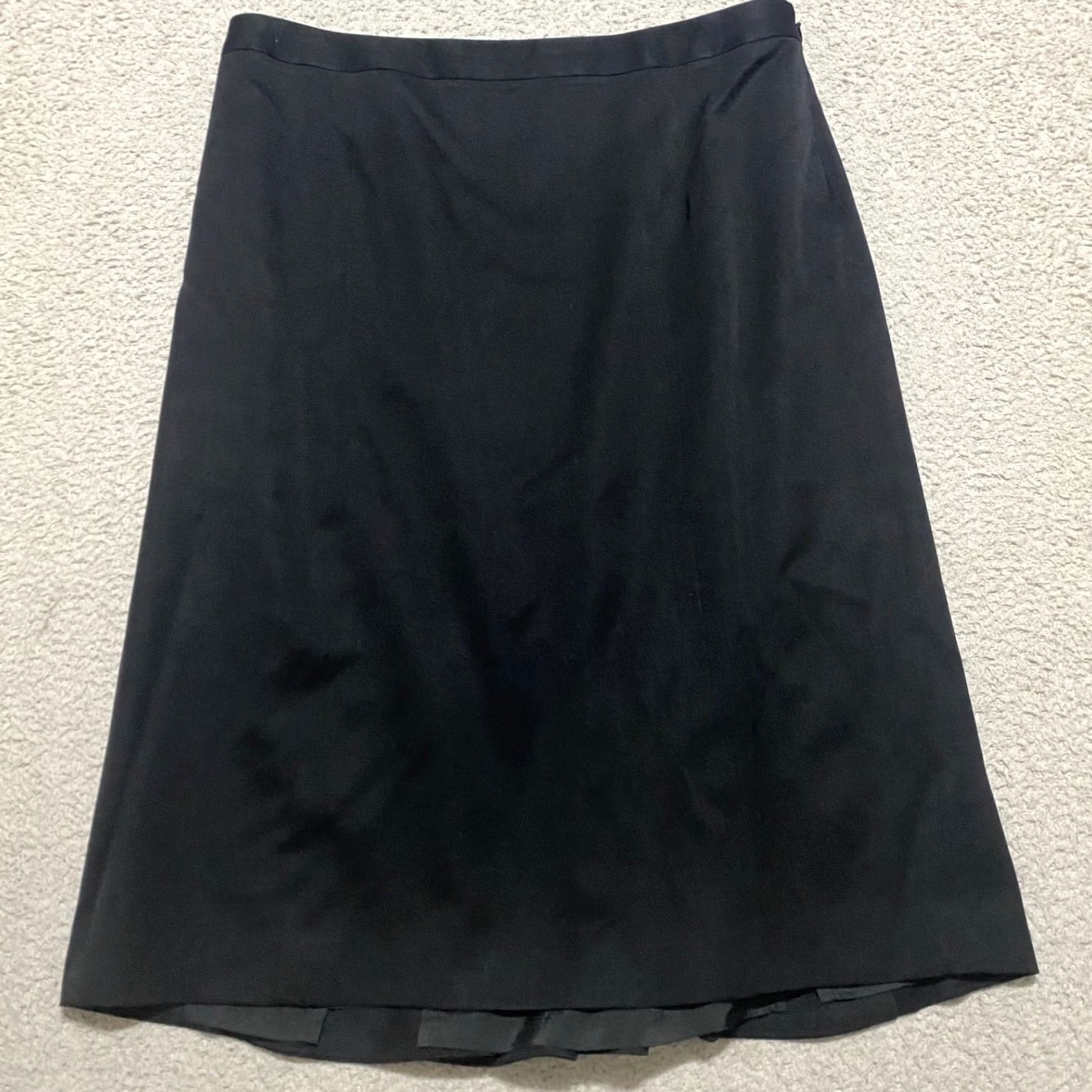 J.Crew J. Crew Skirt 8 Wool Black Pencil Straight Lined Knee Length 100% Wool Women's Black 8 Skirt Size 30" / US 8 / IT 44 - 2 Thumbnail