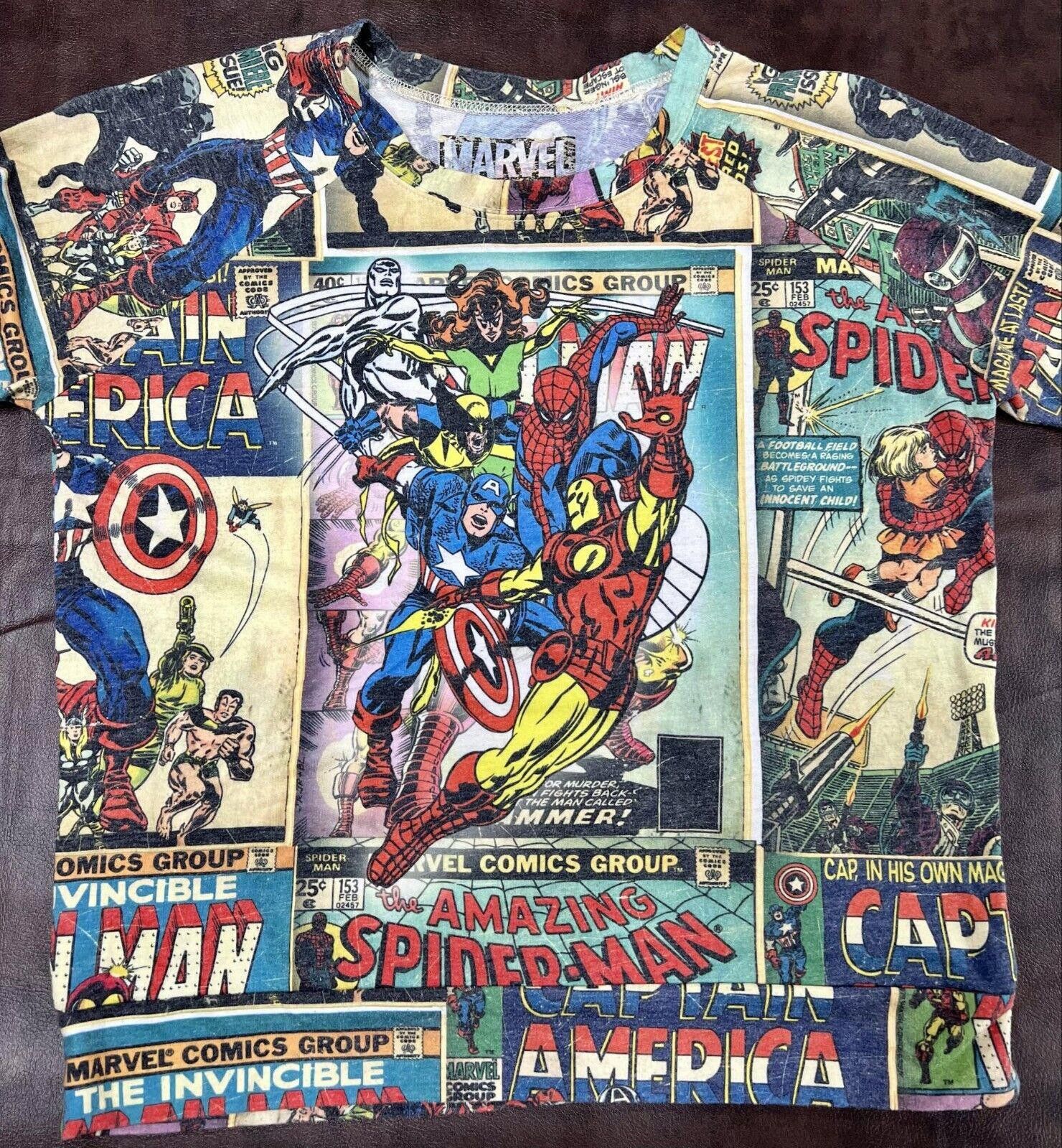 Marvel Comics Marvel Comics Shirt Mens Medium All Over Print AOP Comic Size US M / EU 48-50 / 2 - 1 Thumbnail