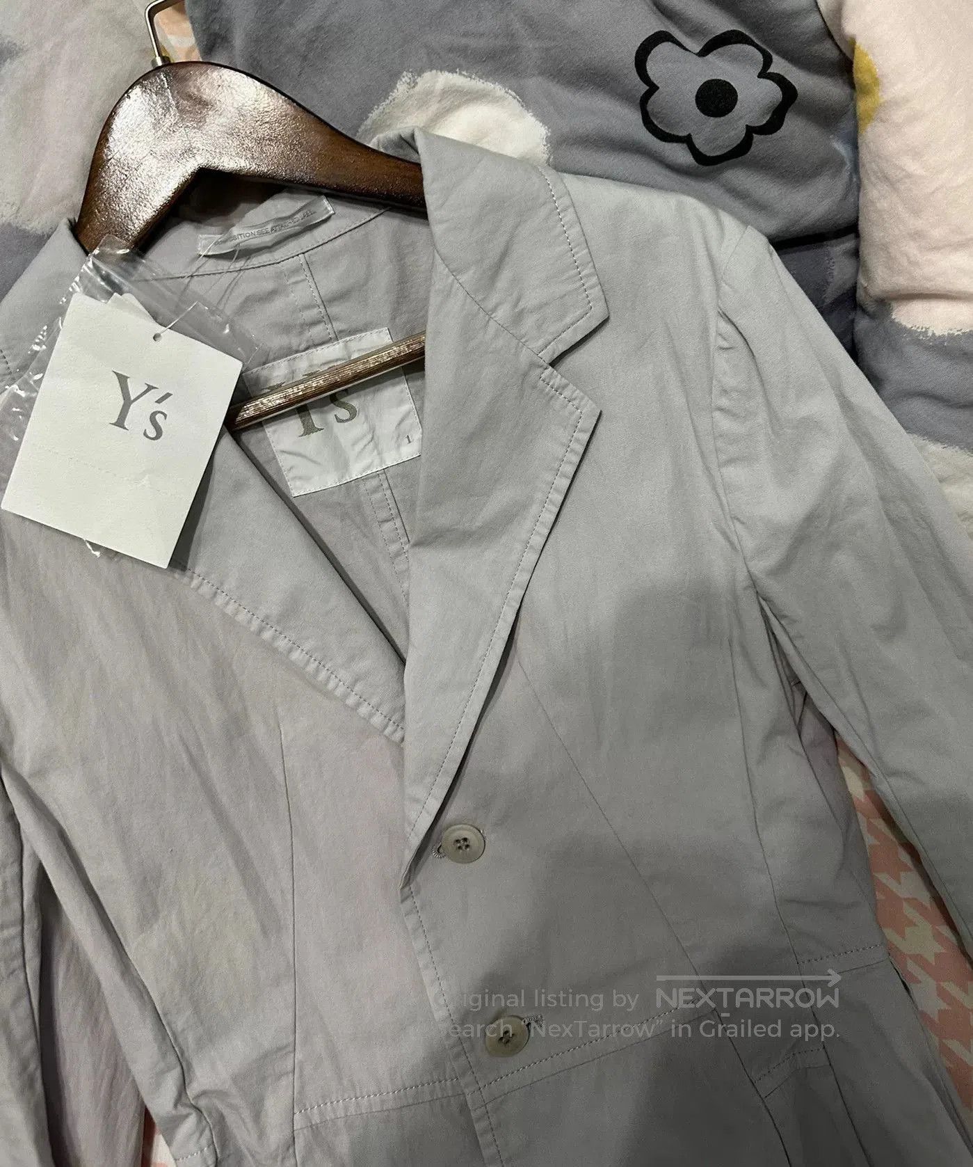 Y's Y's Gray Casual Blazer Jacket. Size M / US 6-8 / IT 42-44 - 3 Thumbnail