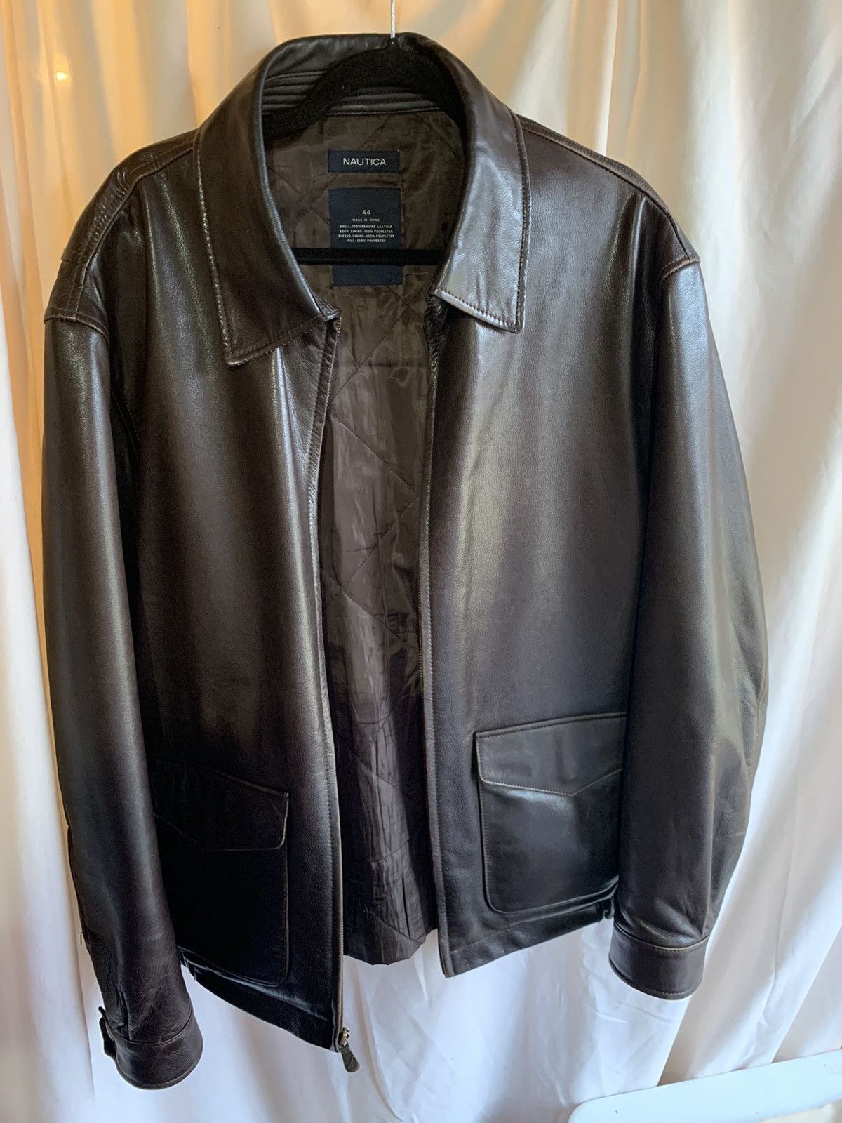 Nautica Leather Jacket | Grailed