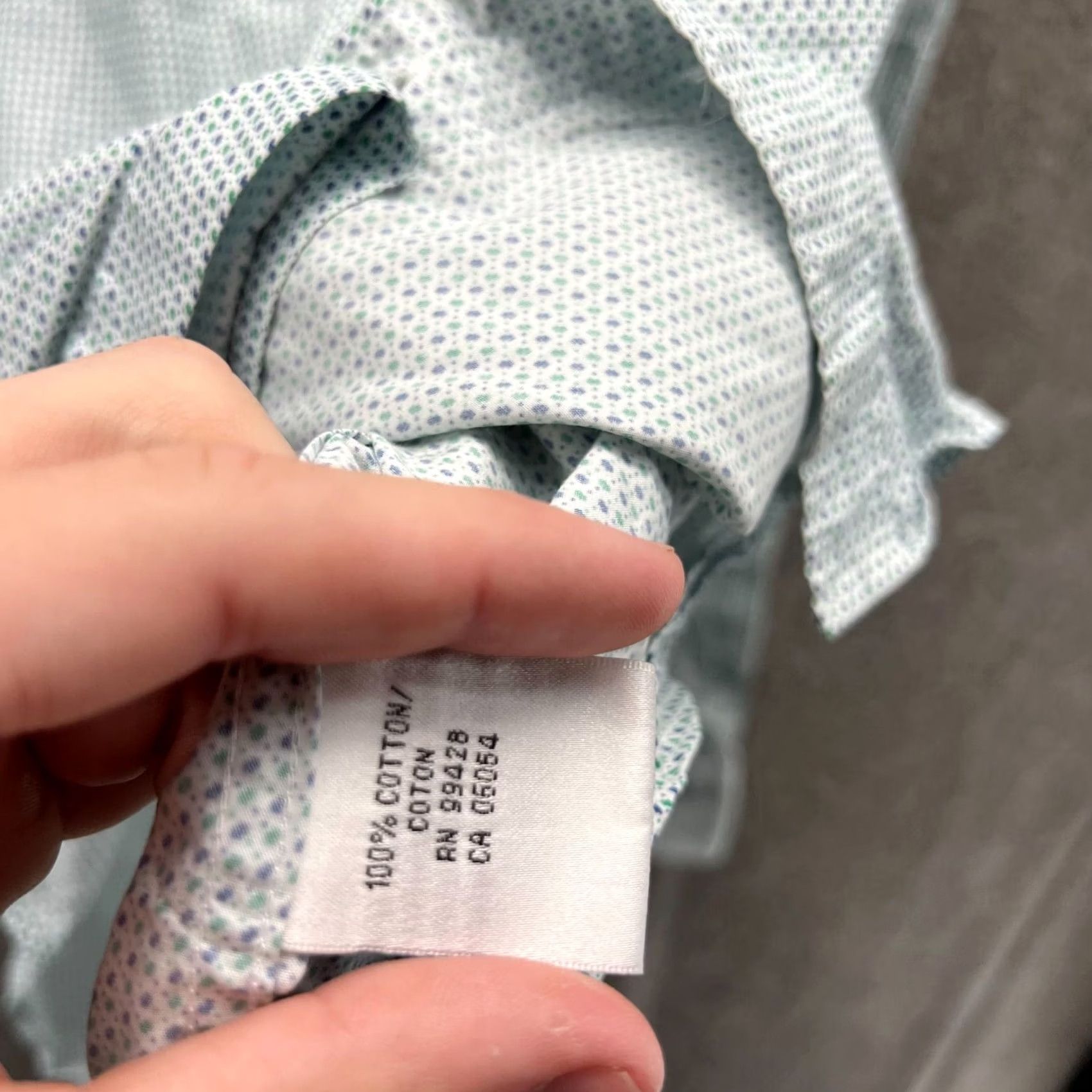 BUGATCHI VINTAGE Bugatchi Uomo Shirt Men Medium Blue White Button-Down Classic Fit Polka Dots (All Seasons) Mens Size US M / EU 48-50 / 2 - 5 Thumbnail