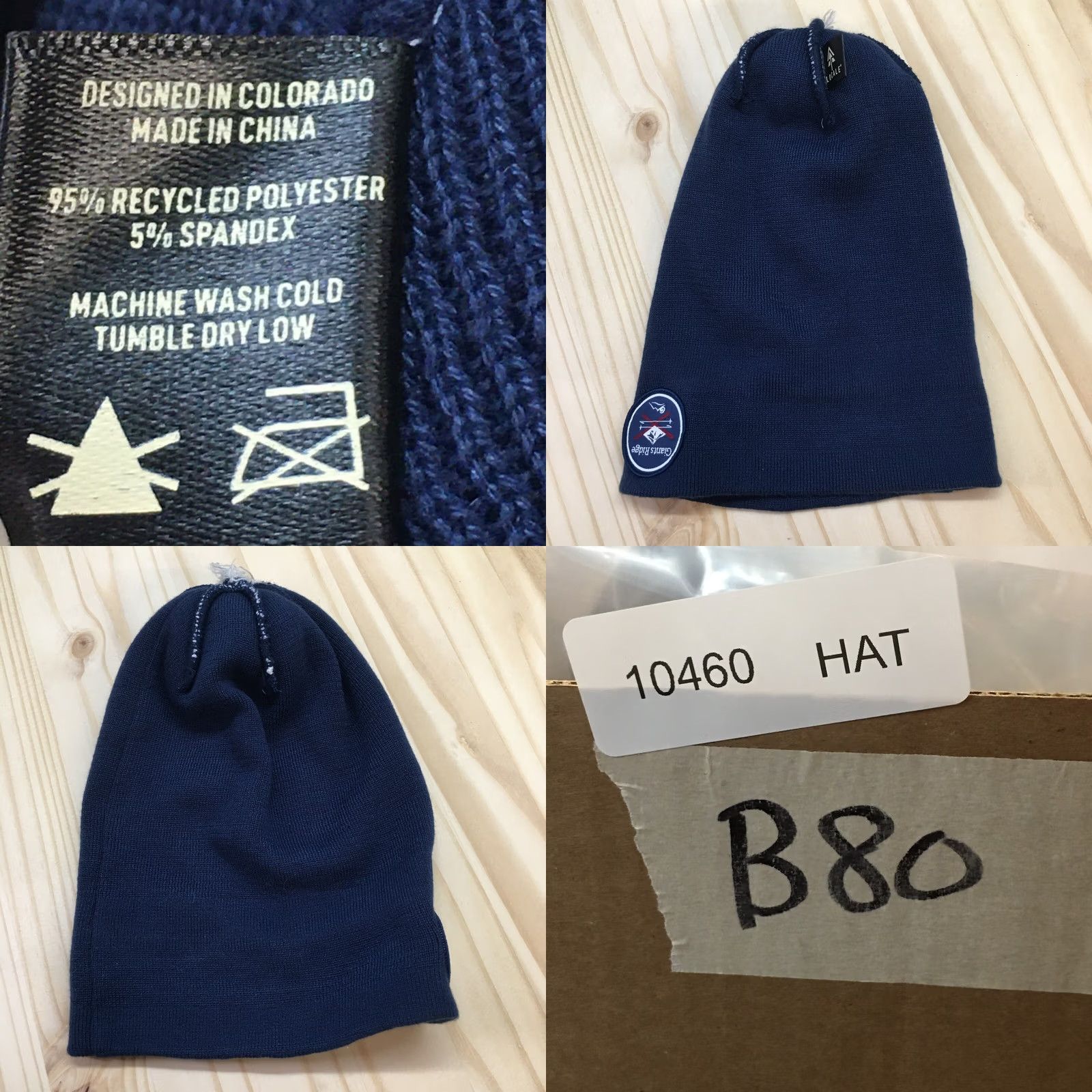 Vintage Giants Ridge Pompom Beanie Hat Mens Blue Red One Size Embroidered Logo Locale Size ONE SIZE - 8 Thumbnail