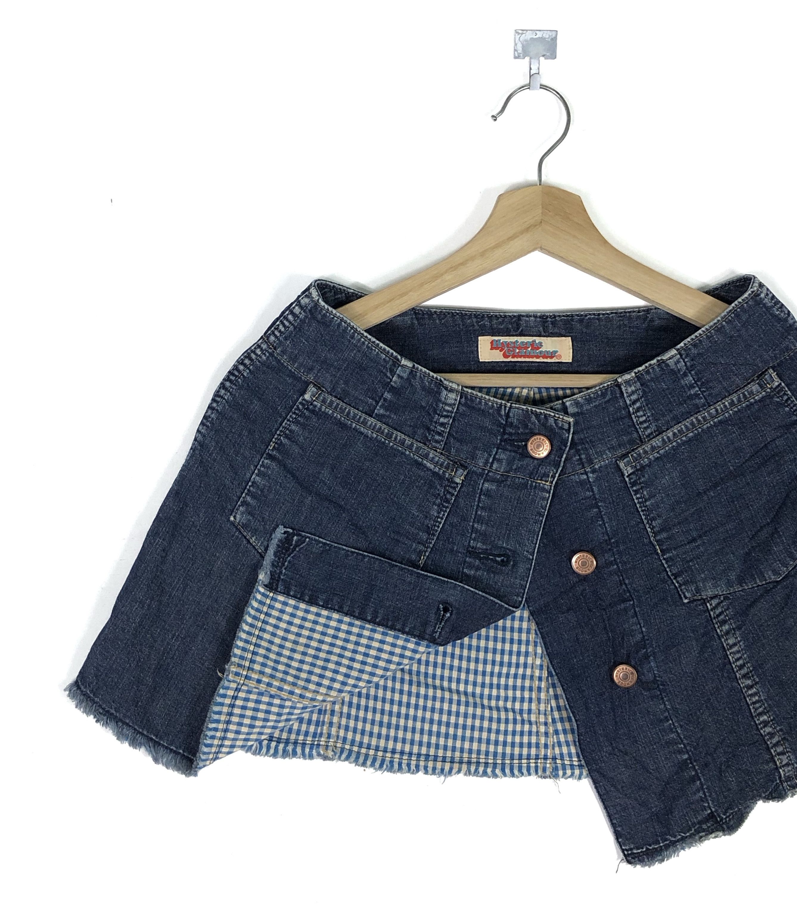 Hysteric Glamour RARE🔥VINTAGE 90’S HYSTERIC DENIM WRAP BUTTONED MINI SKIRT Size 27" / US 4 / IT 40 - 6 Thumbnail