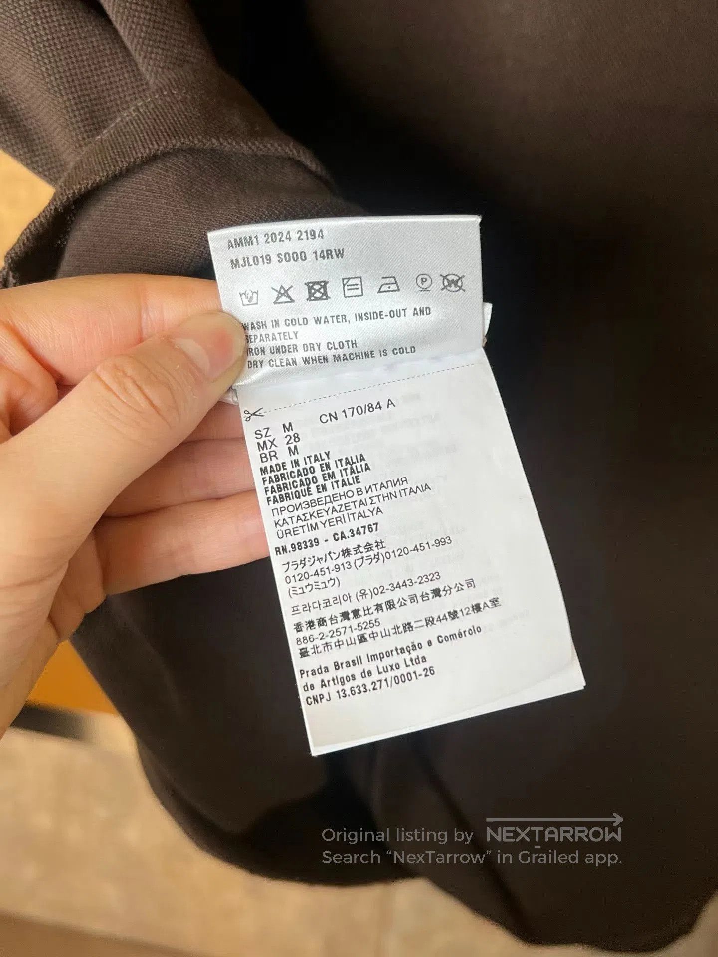 Miu Miu Miumiu Khaki Slogan Long-Sleeve Top. Size M / US 6-8 / IT 42-44 - 5 Thumbnail