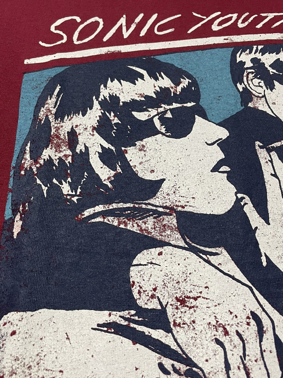Band Tees Vintage Late 90s Sonic Youth Goo Noise Rock Distressed Tee Size US M / EU 48-50 / 2 - 9 Thumbnail
