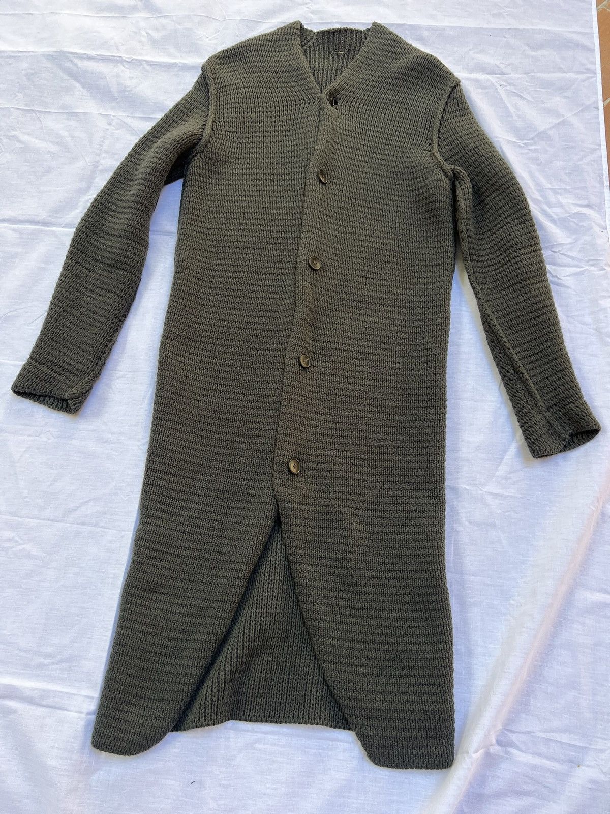 Long wool knitted coat