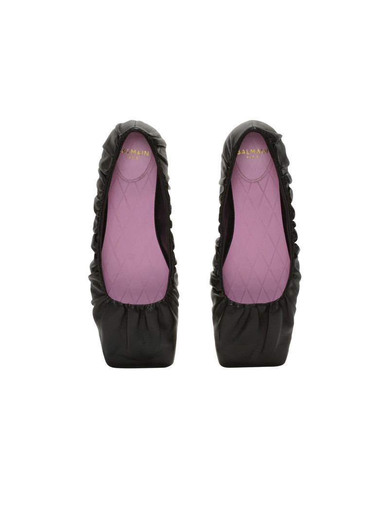 Balmain o1s1wg111225 Eden Ballerina Flats in Black Size US 9 / IT 39 - 3 Thumbnail