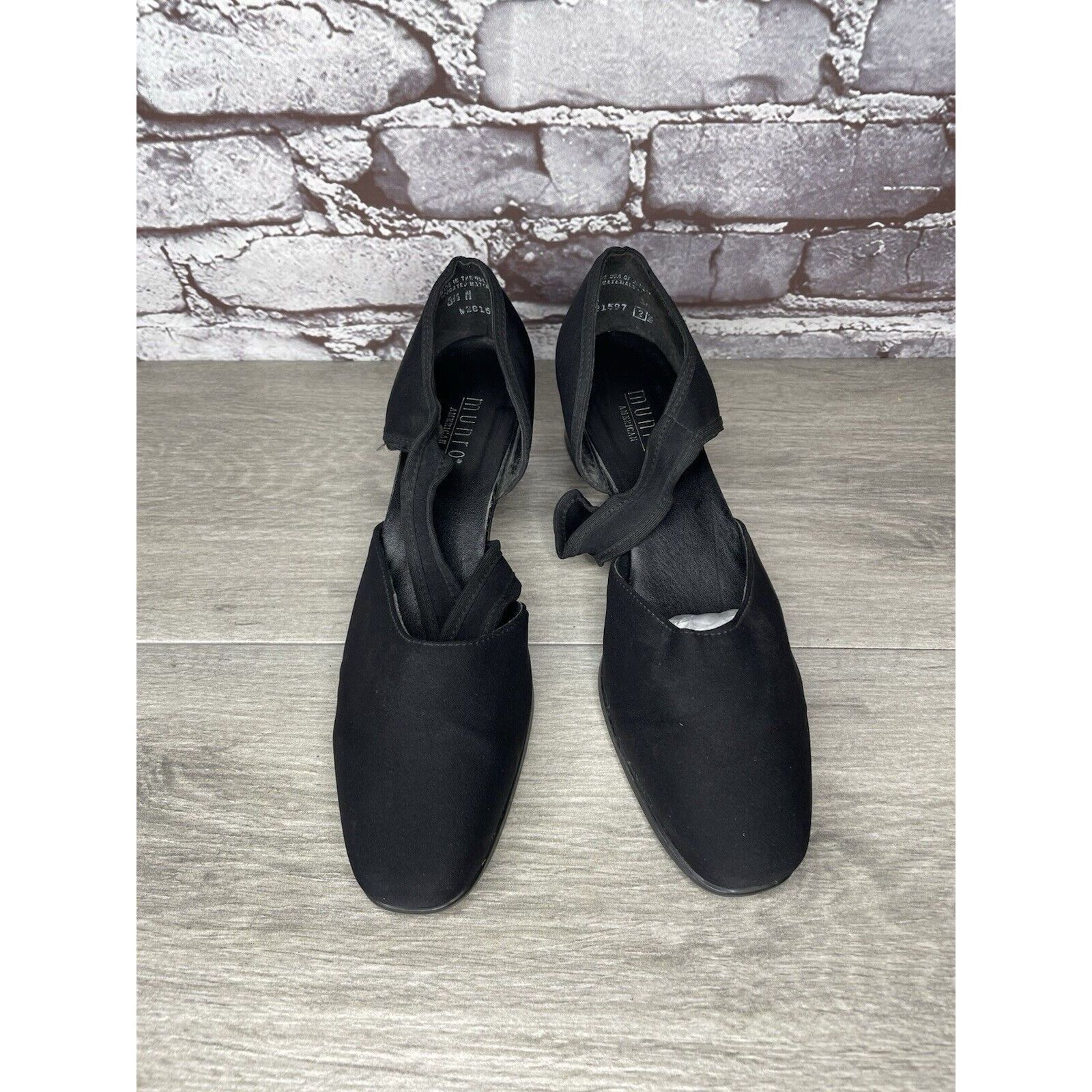 Other Munro American Whitney Black Fabric Elastic MaryJane Strap H Size US 8.5 / IT 38.5 - 2 Thumbnail