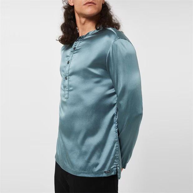 Tom Ford o1g2r1mq0724 Silk Henley Shirts in Sky Blue Size US M / EU 48-50 / 2 - 3 Thumbnail