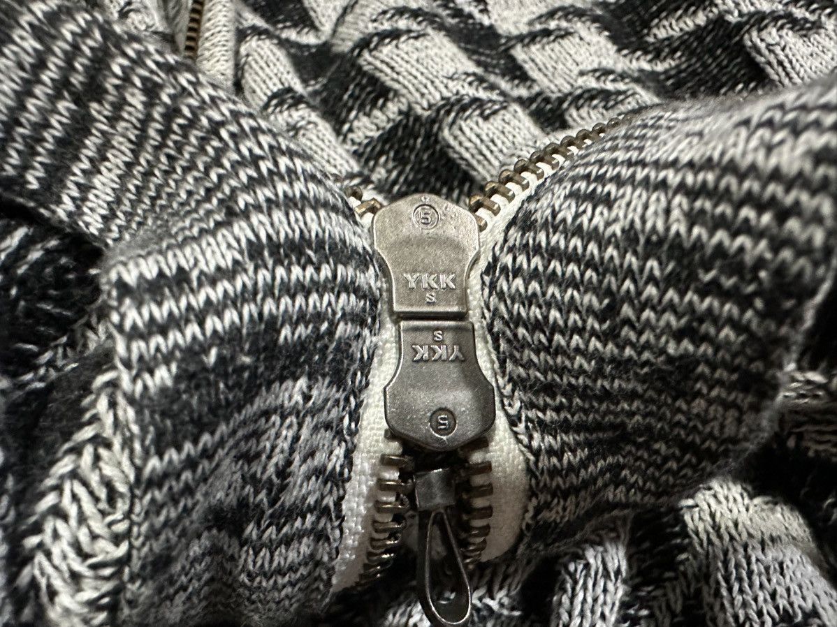 If Six Was Nine × Japanese Brand × Le Grande Bleu (L.G.B.) 🔥Sick Y2K Fuga Ribbed Knit Jacket Zip Houndstooth Jacquard Size US M / EU 48-50 / 2 - 10 Thumbnail