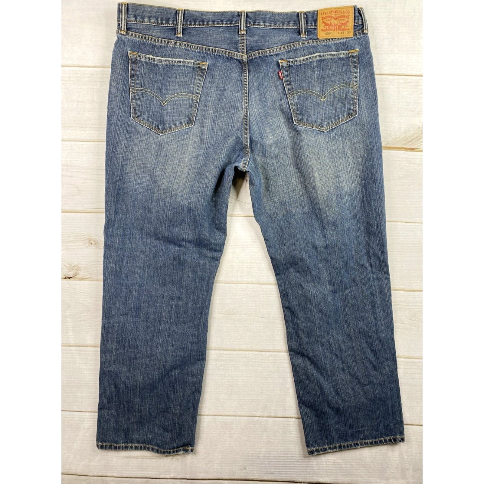 Levi's Levi's 559 Jeans Mens 44x30 Blue Denim Straight Fit Distressed Vintage No Size US 44 / EU 60 - 7 Thumbnail